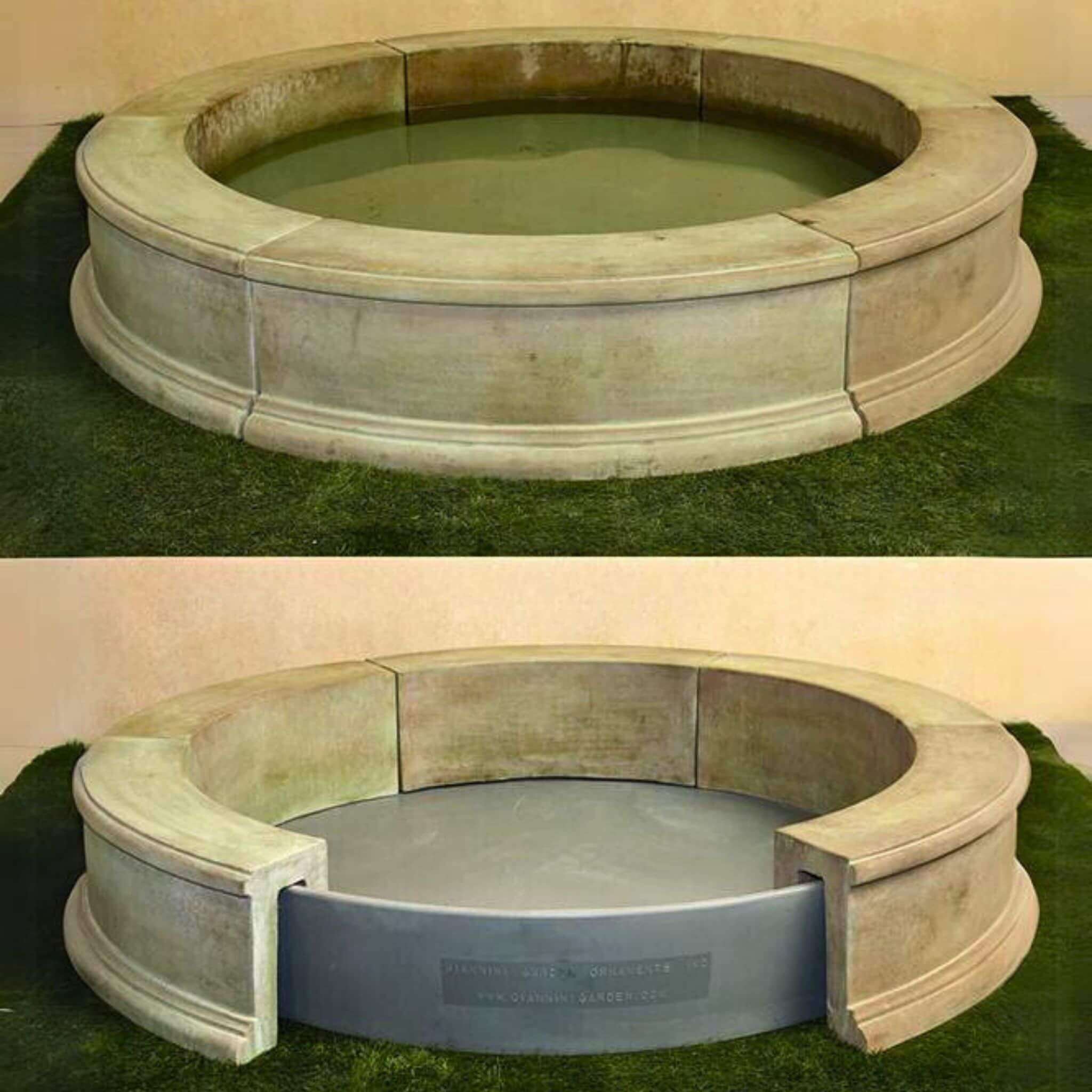 Grandis Calanthia 2-Tier Concrete Pond Fountain - Giannini #1697