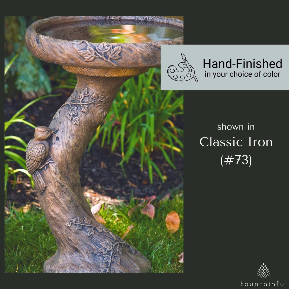 Woodscape Concrete Bird Bath - Massarellis #9125