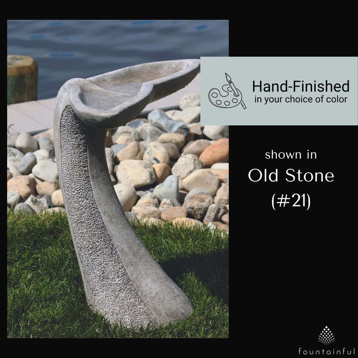 Tales of the Sea Concrete Bird Bath - Massarellis #9745