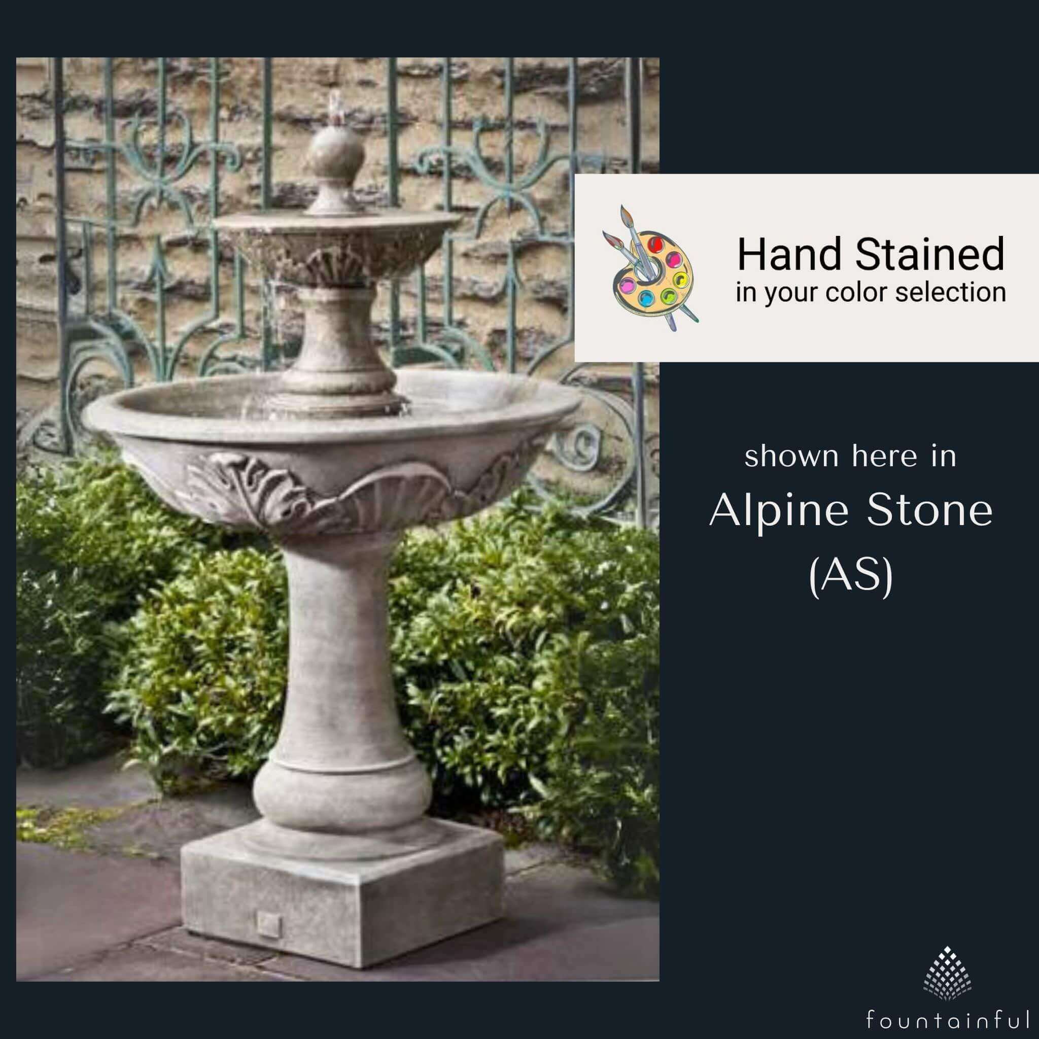 Acanthus 2-Tier Concrete Fountain - Campania #FT191