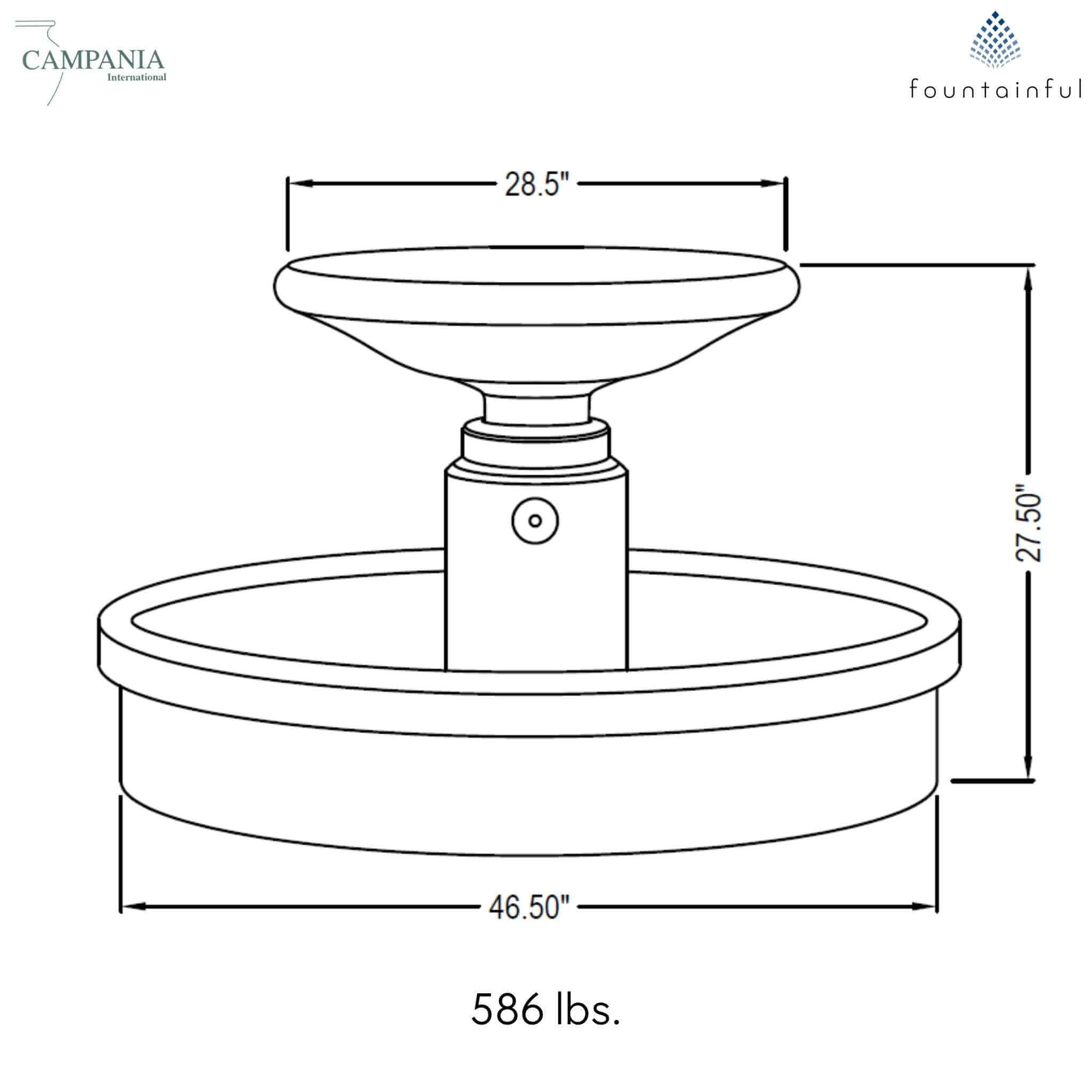 Esplanade Concrete Fountain - Campania #FT79