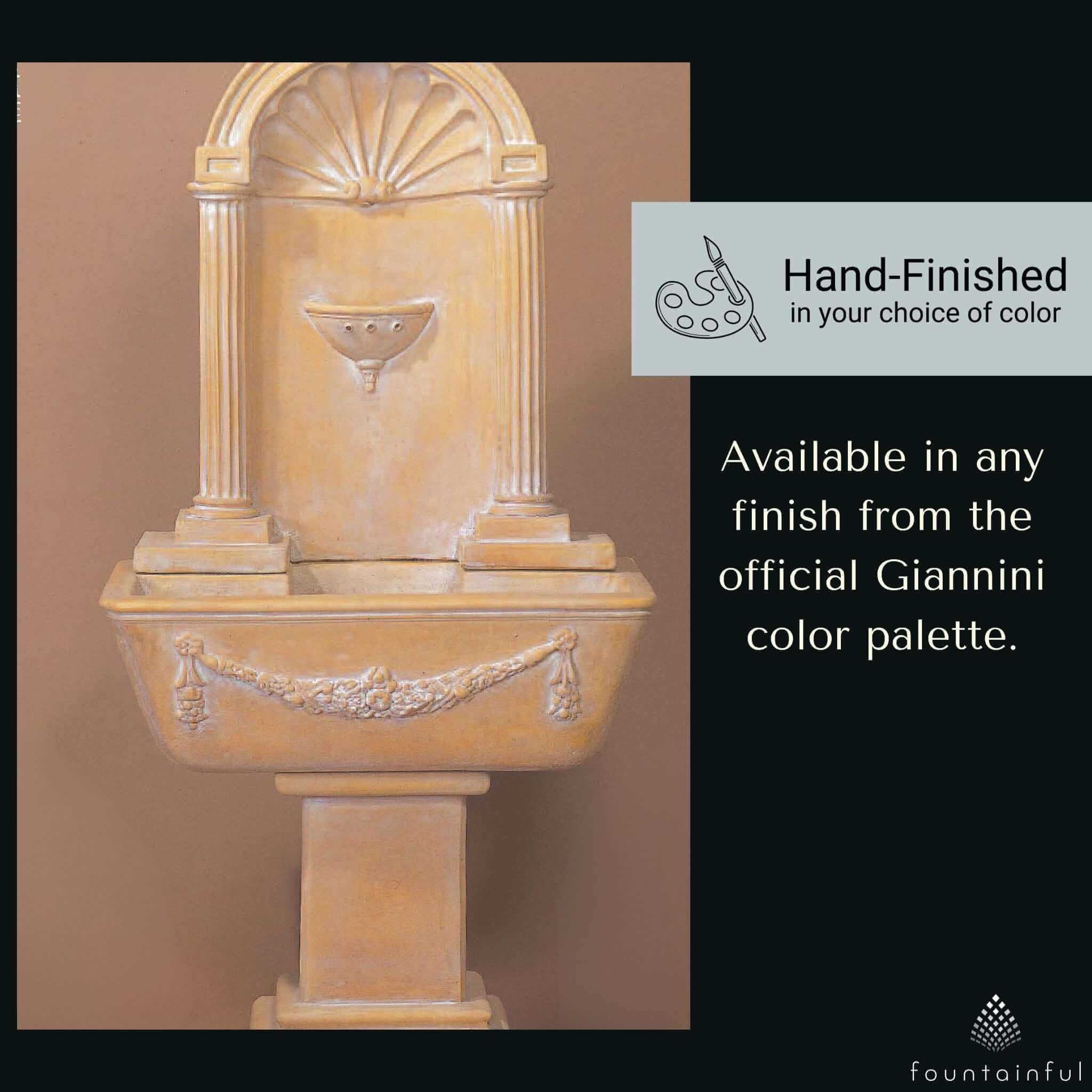 Renaissance Concrete Wall Fountain - Giannini #137