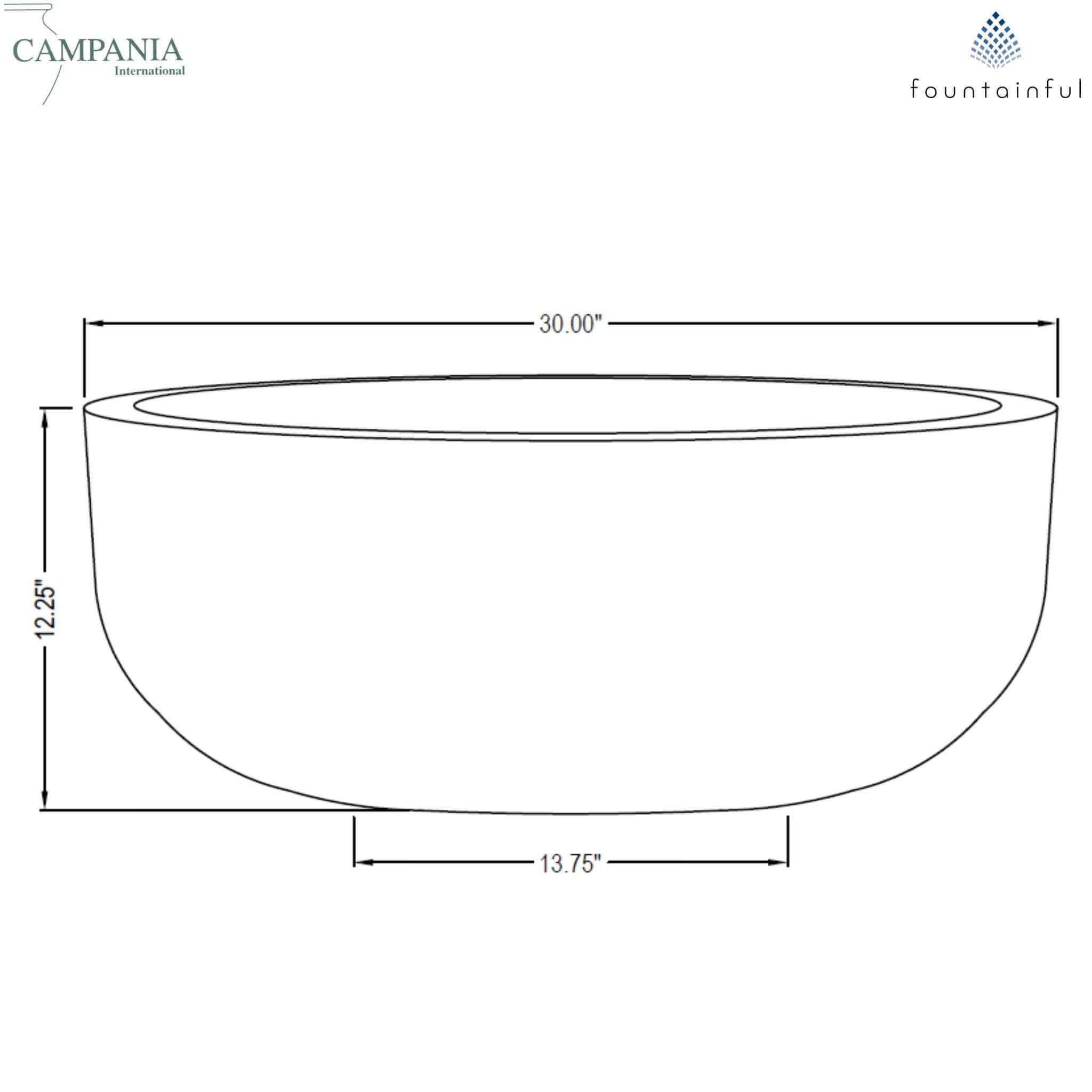 Mesa Large Concrete Planter - Campania #P438