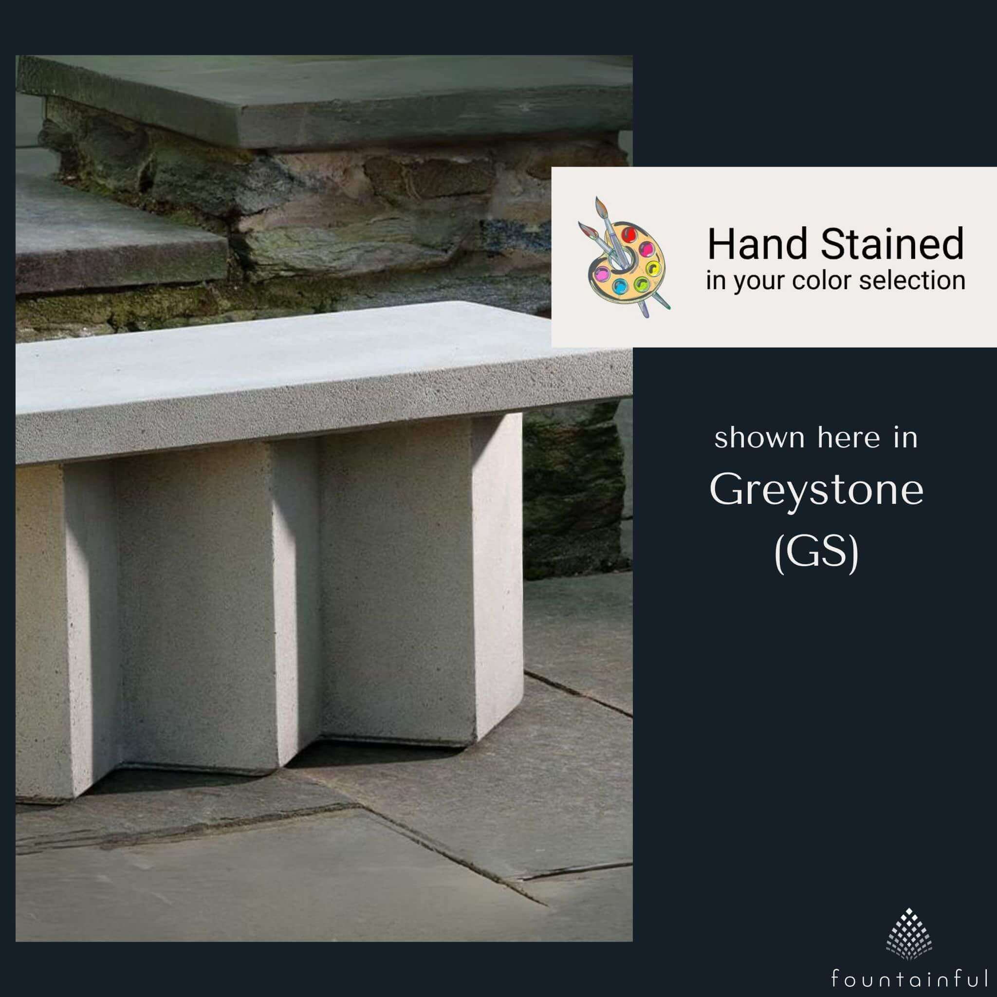 Accordion Short Concrete Garden Bench - Campania #BE150