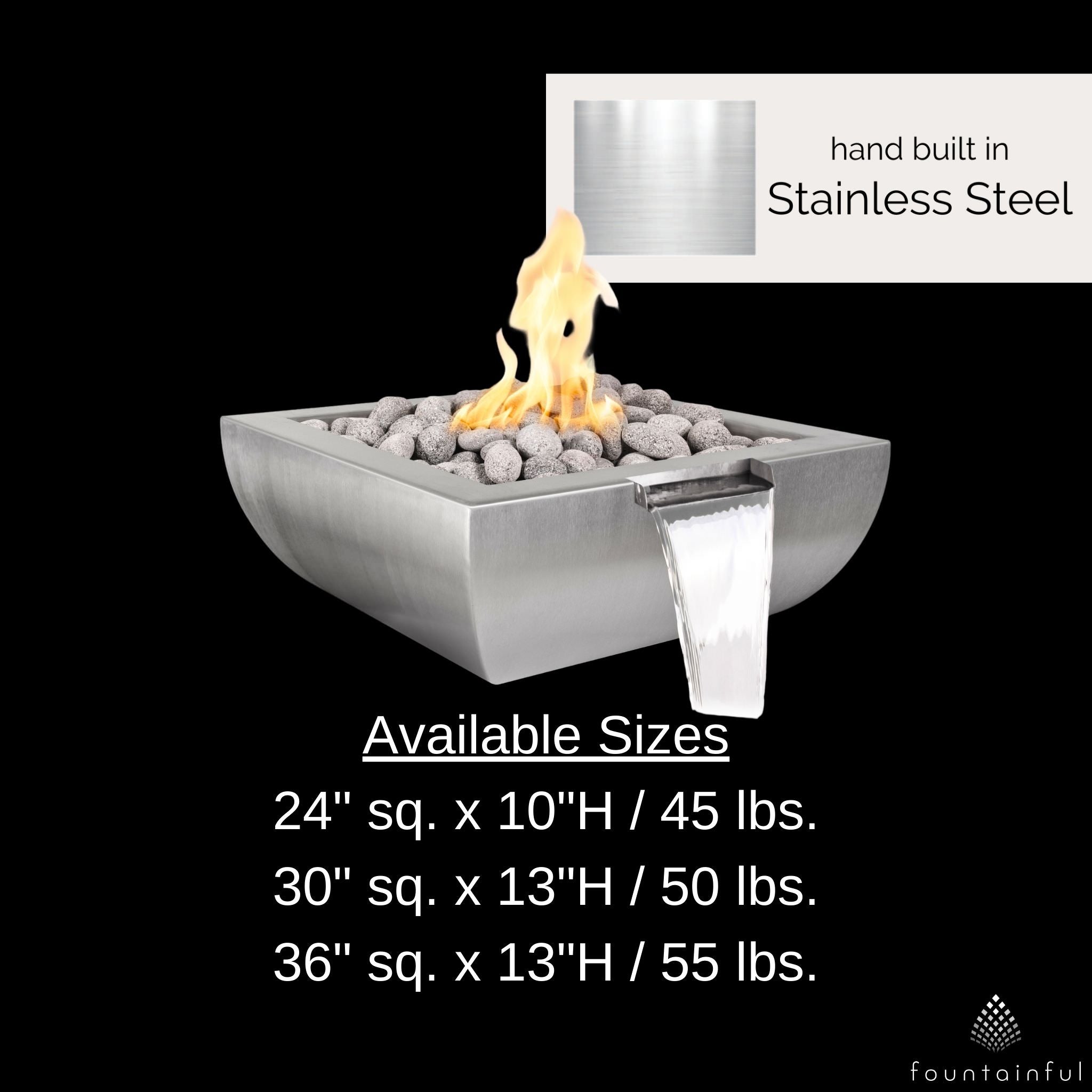 Avalon Stainless Steel Fire & Water Bowl - The Outdoor Plus