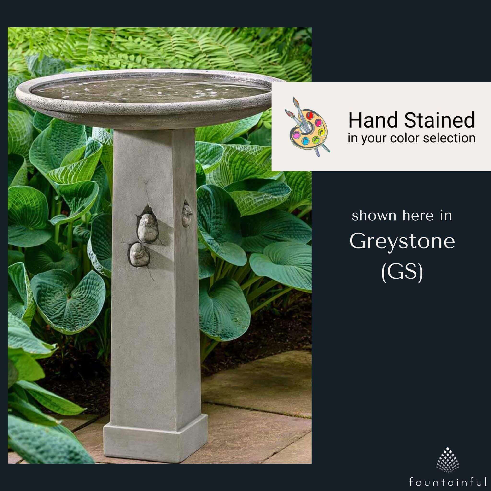 The Birdhouse Concrete Bird Bath - Campania #B191