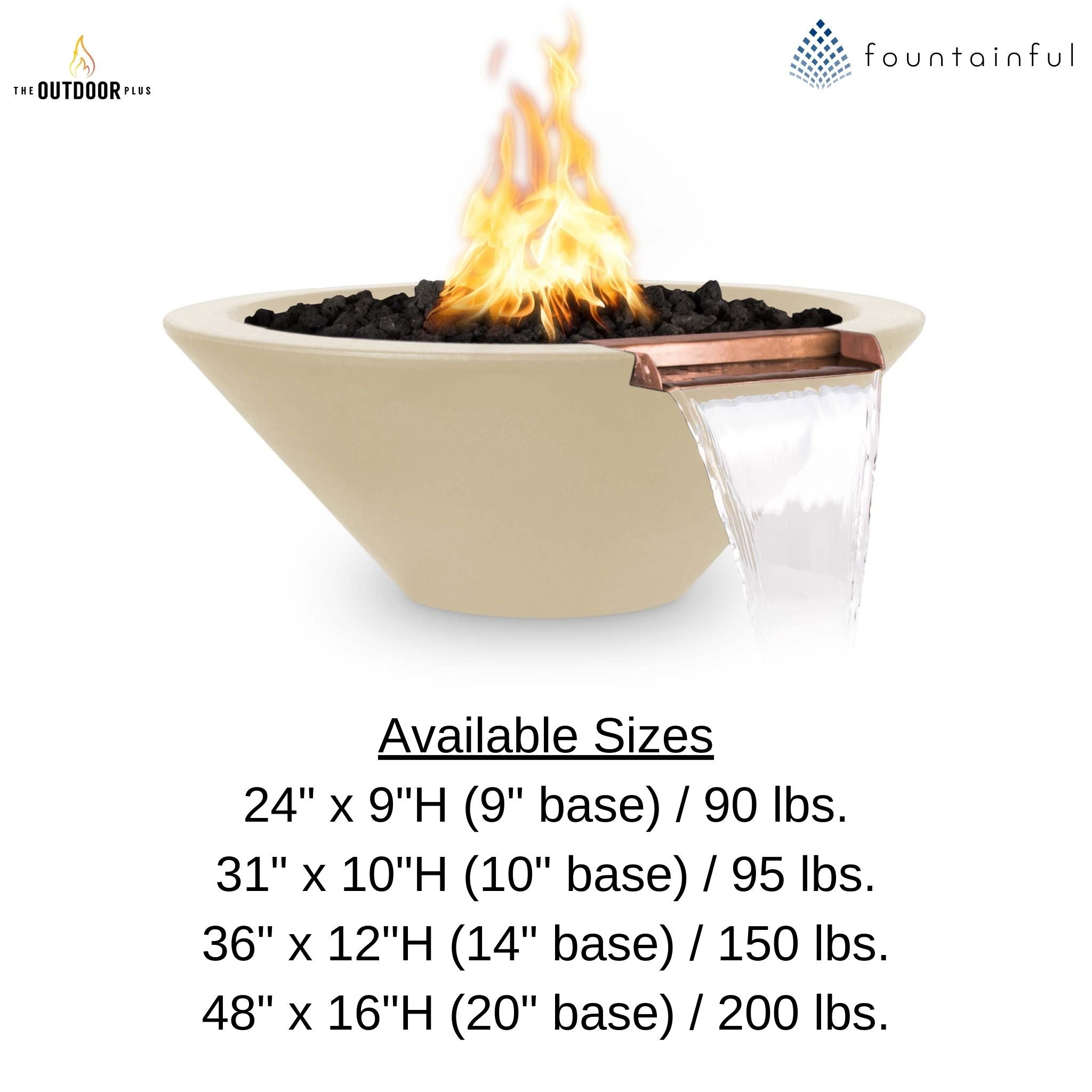 Cazo Concrete Fire & Water Bowl - The Outdoor Plus