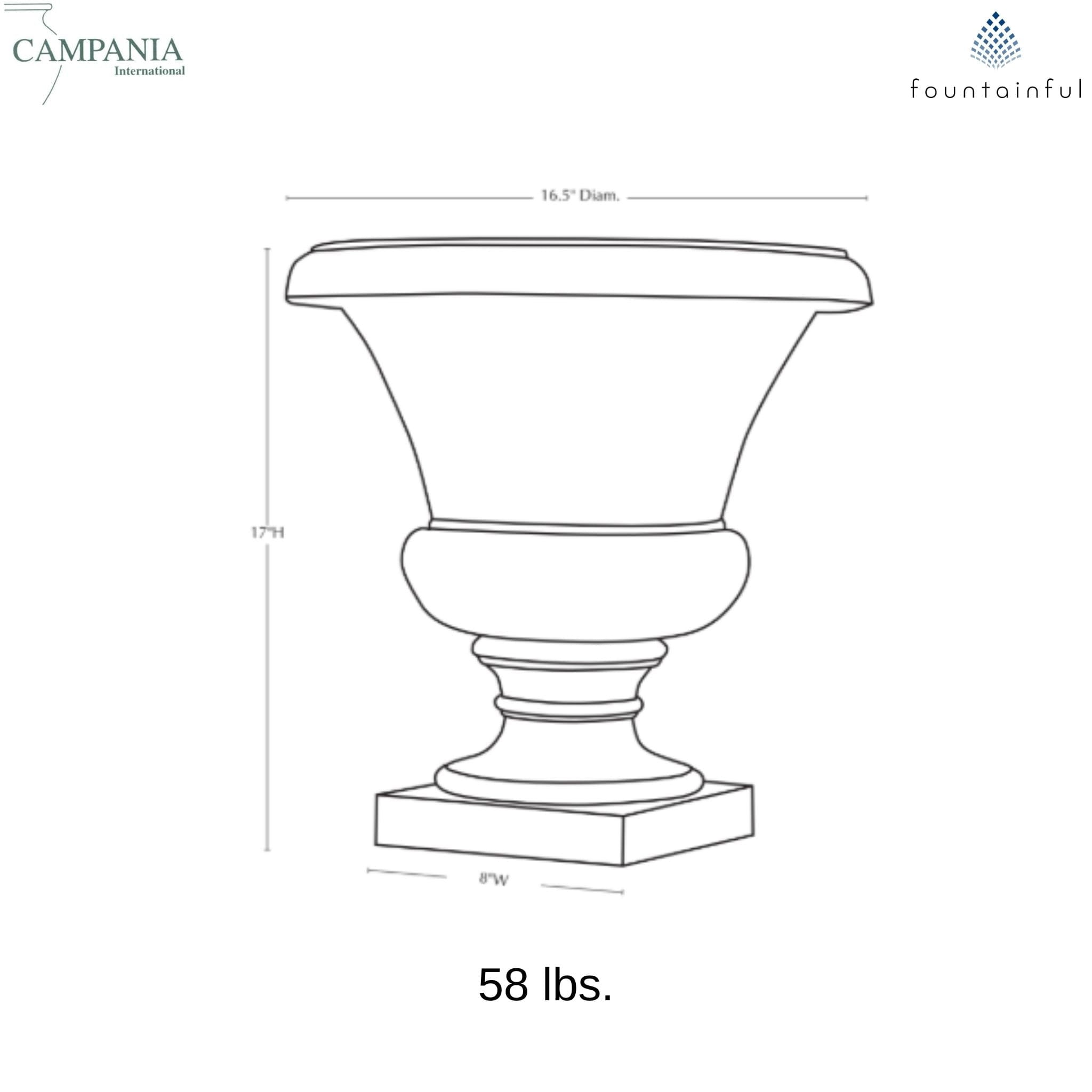 Mt. Airy Concrete Urn Planter - Campania #P646