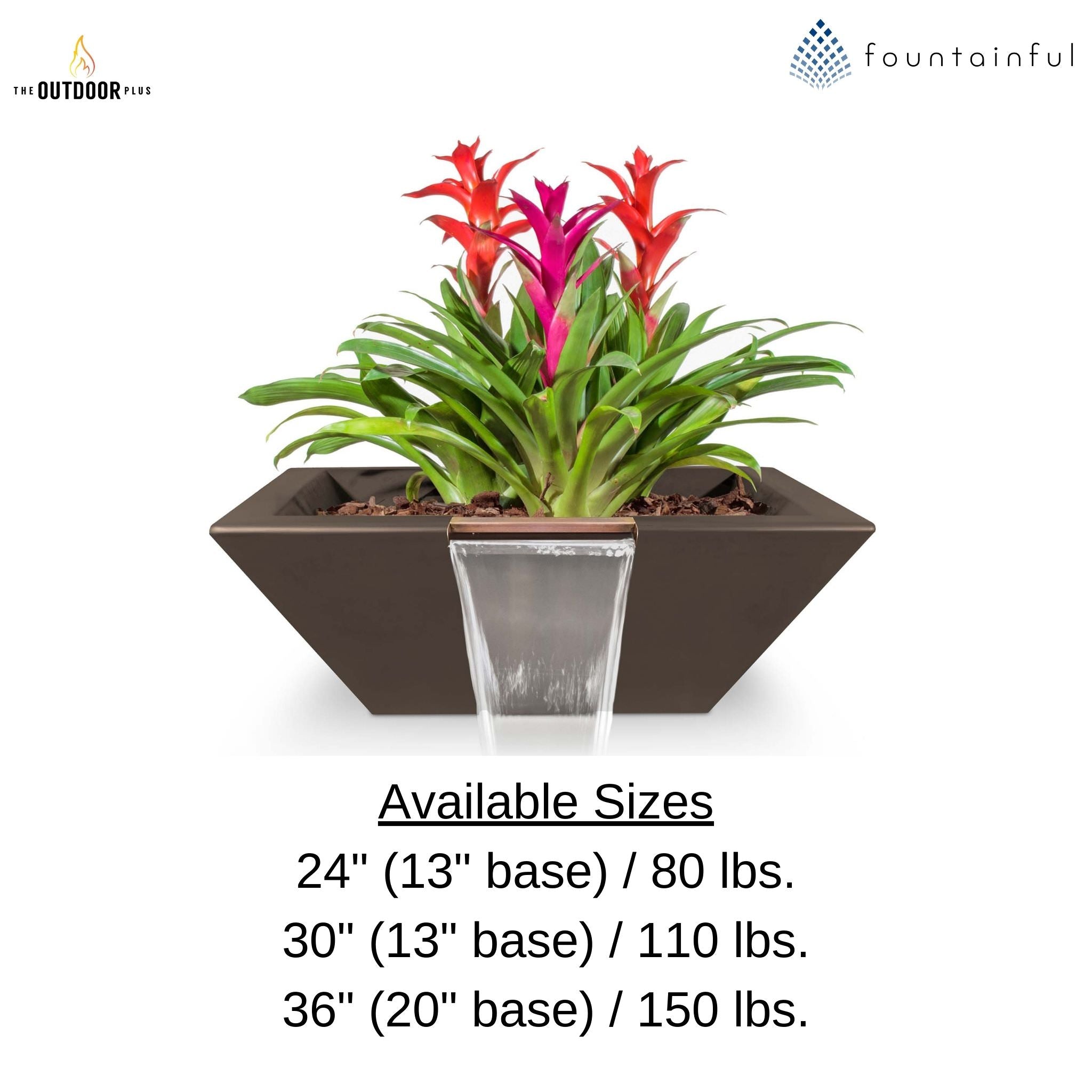 Maya Concrete Planter & Water Bowl - The Outdoor Plus