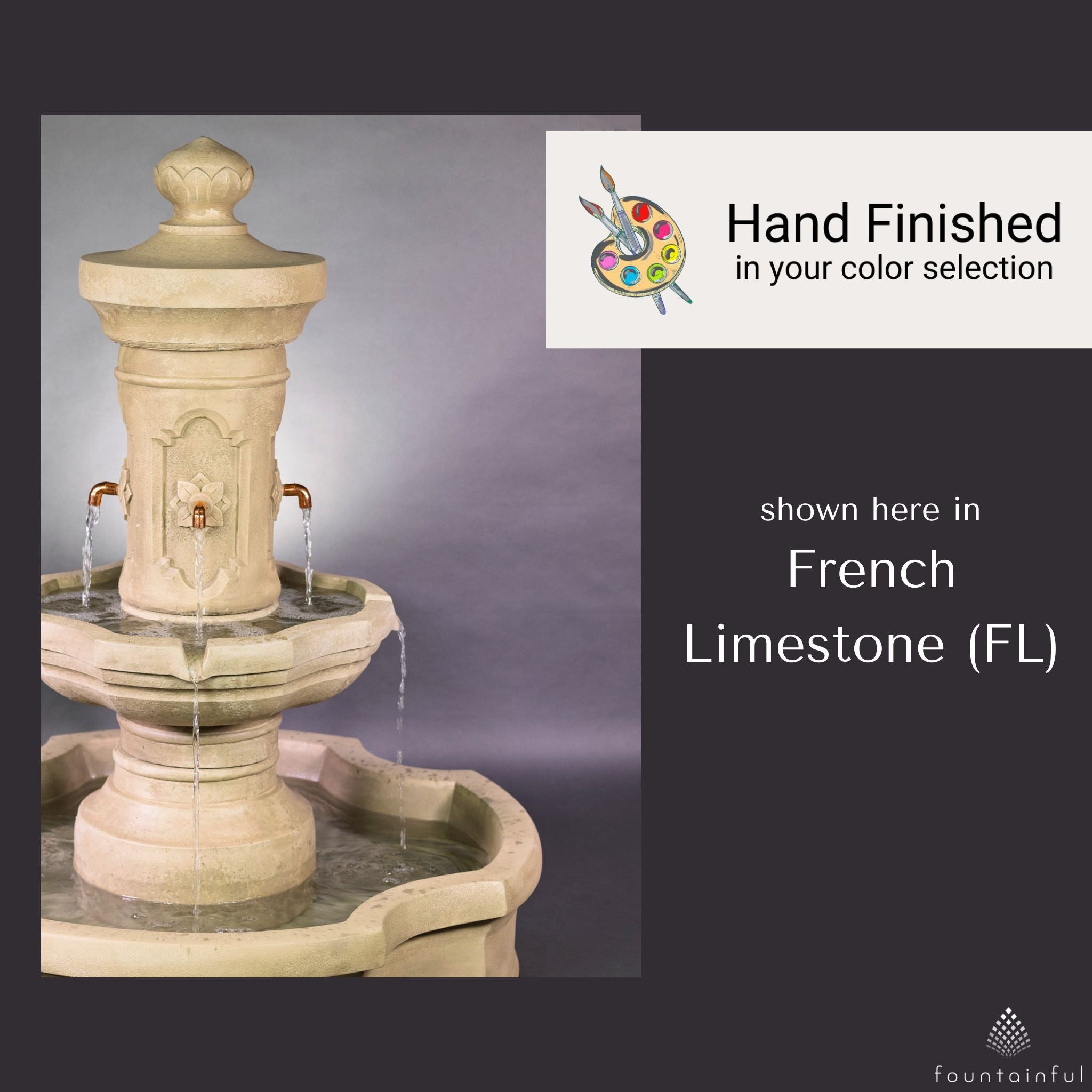 Ravello Pond Concrete Fountain - Giannini #1852