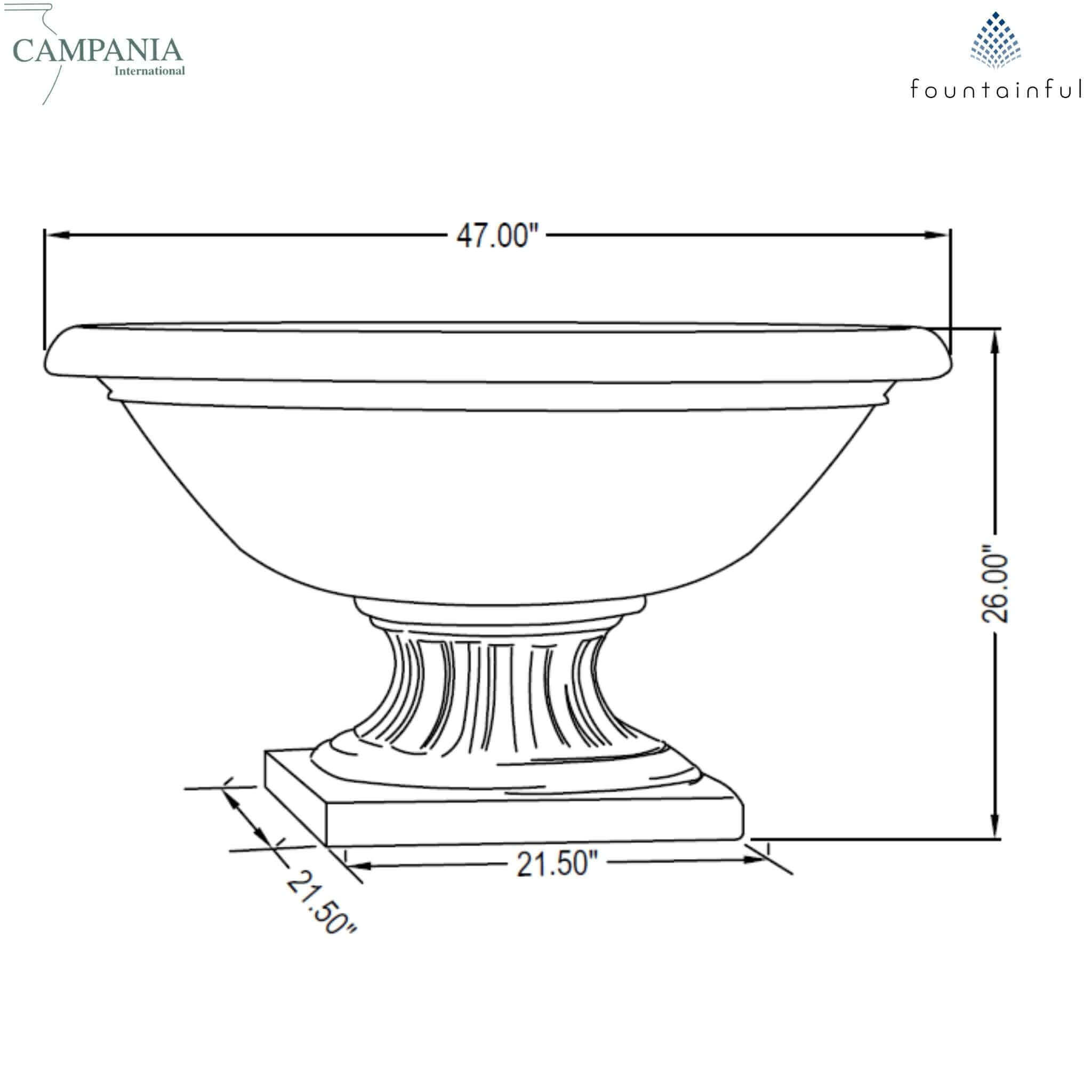 Fonthill Concrete Urn Planter - Campania #P712