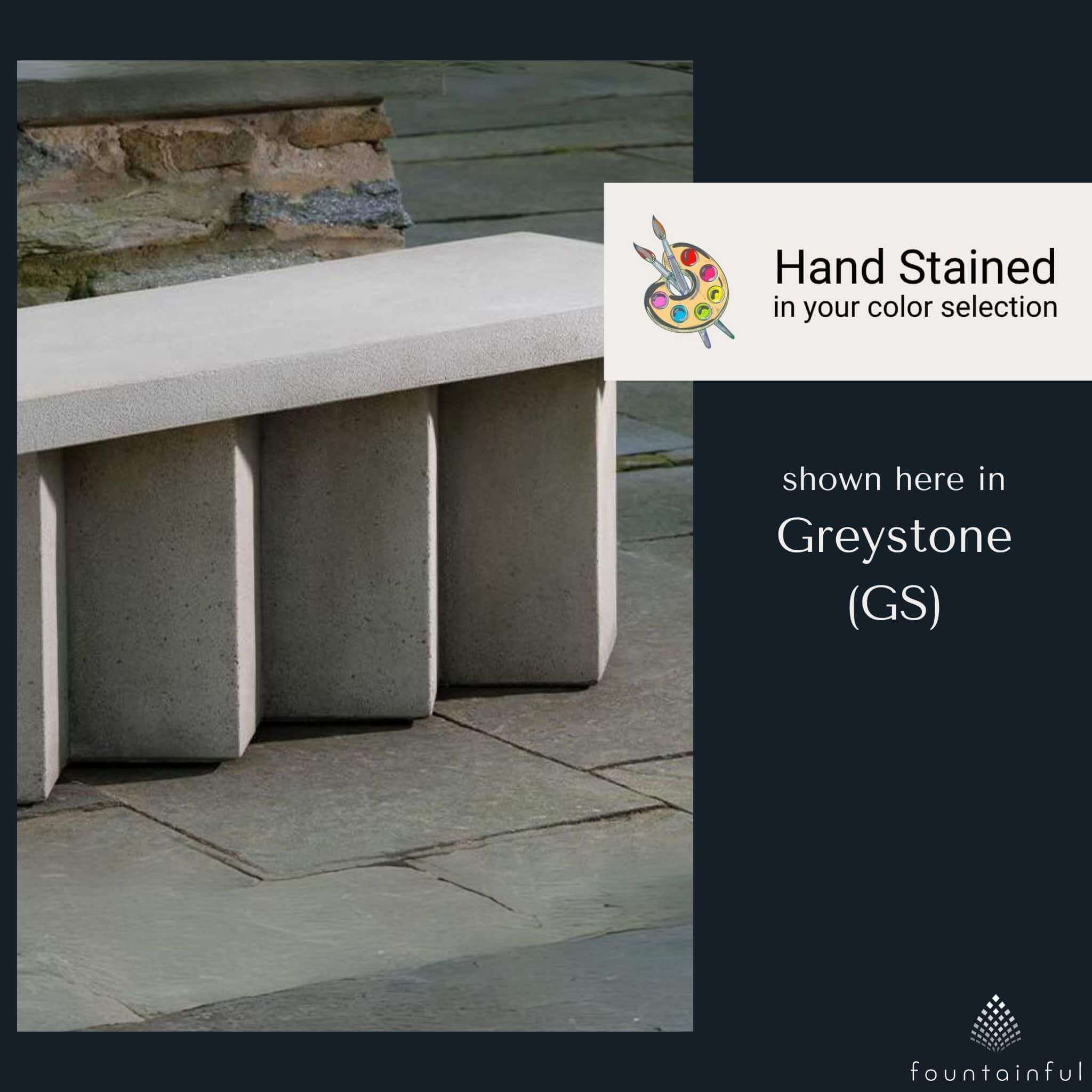Accordion Long Concrete Garden Bench - Campania #BE151