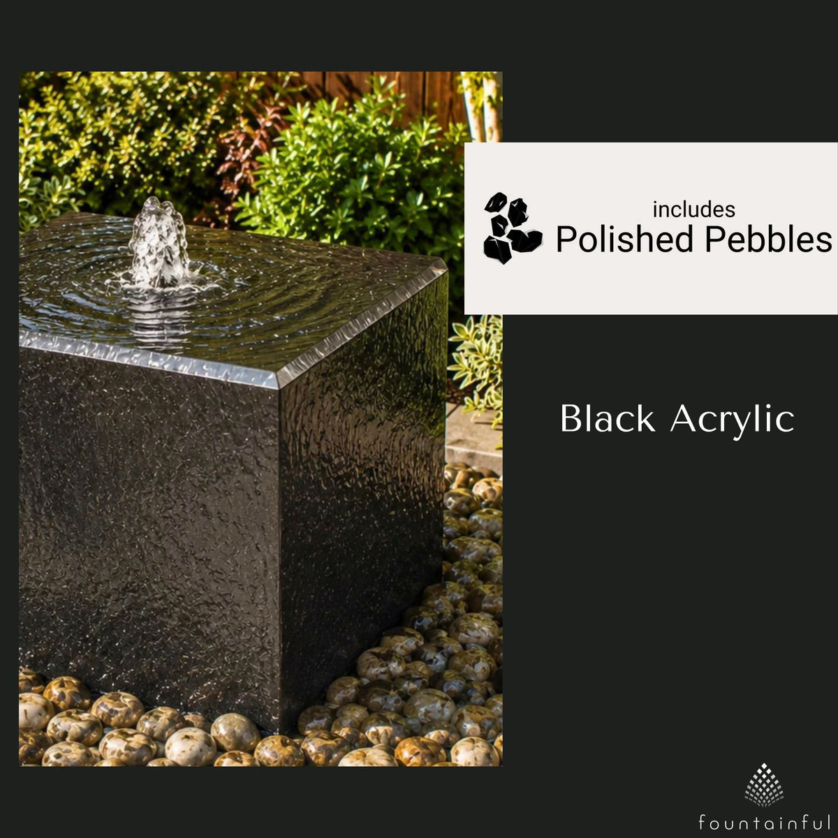 Acrylic Cube Block Heiho Fountain - Blue Thumb