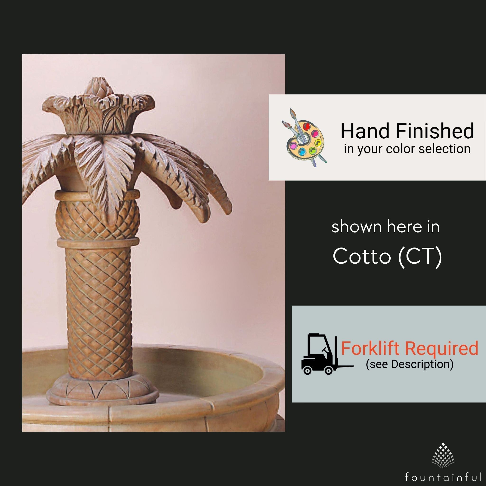 Palm Springs Large Concrete Pond Fountain - Giannini #1151