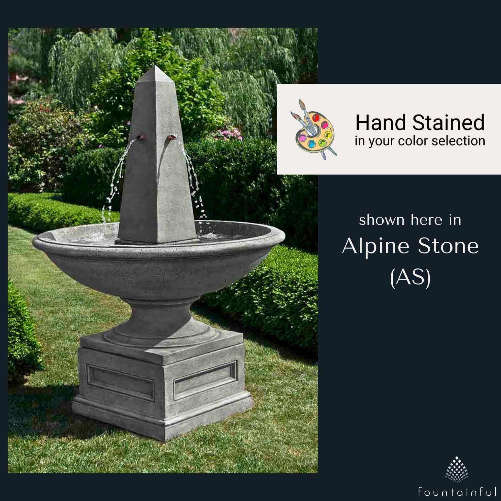 Condotti Obelisk Concrete Fountain - Campania #FT293