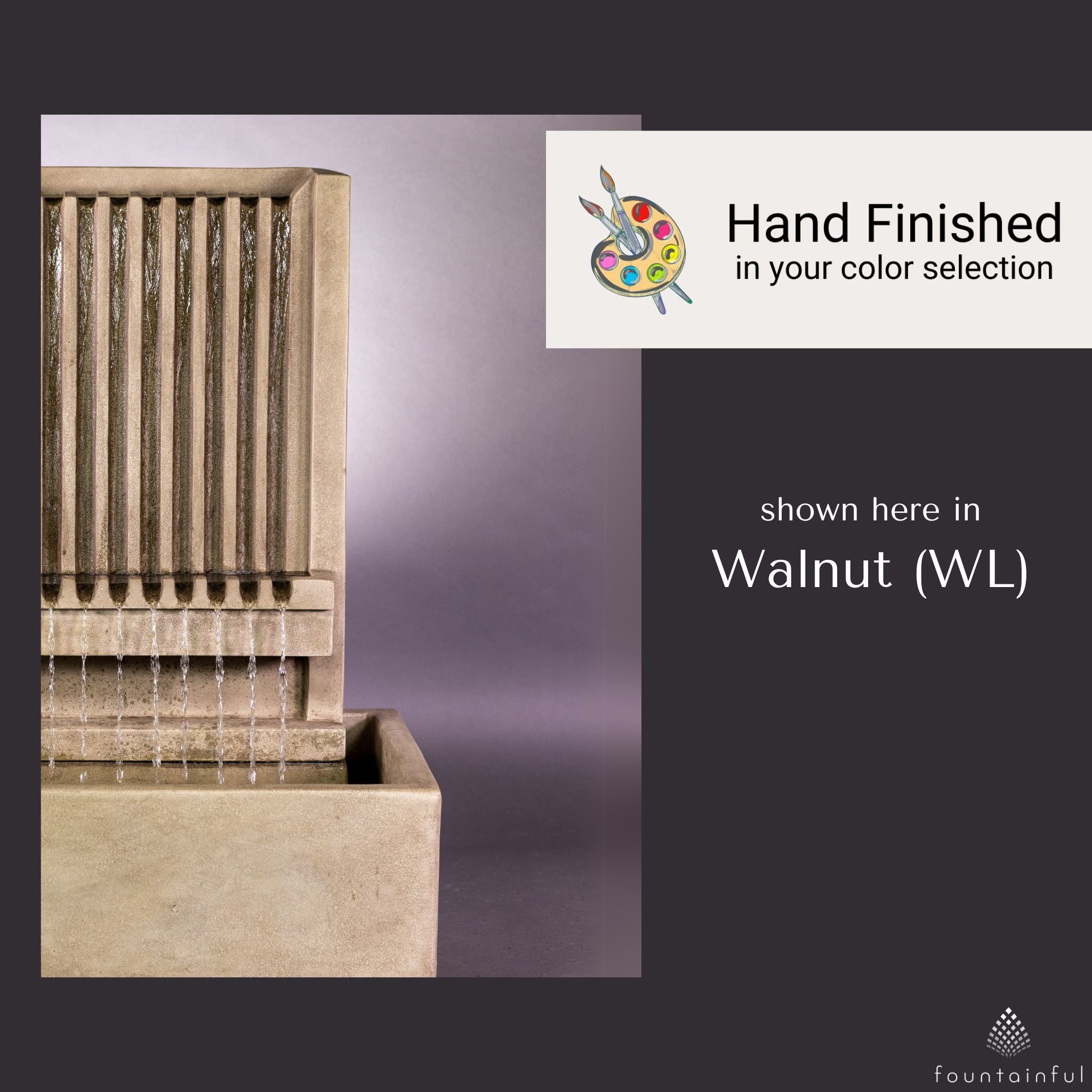 Brentwood Channel Concrete Wall Fountain SHORT - Giannini #1827