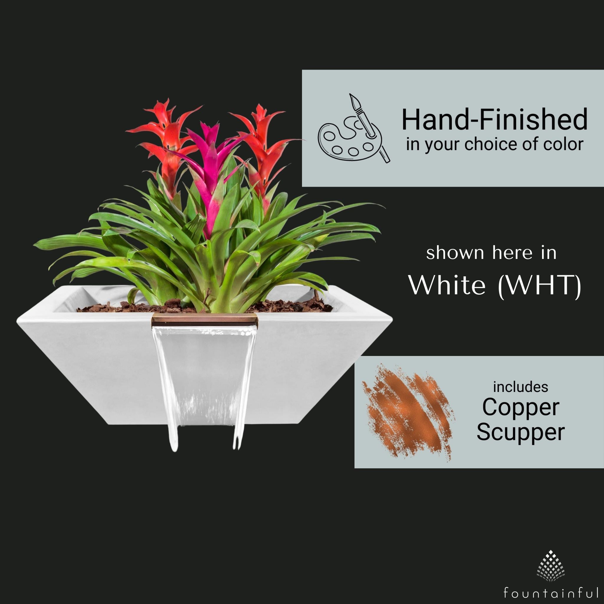 Maya Concrete Planter & Water Bowl - The Outdoor Plus