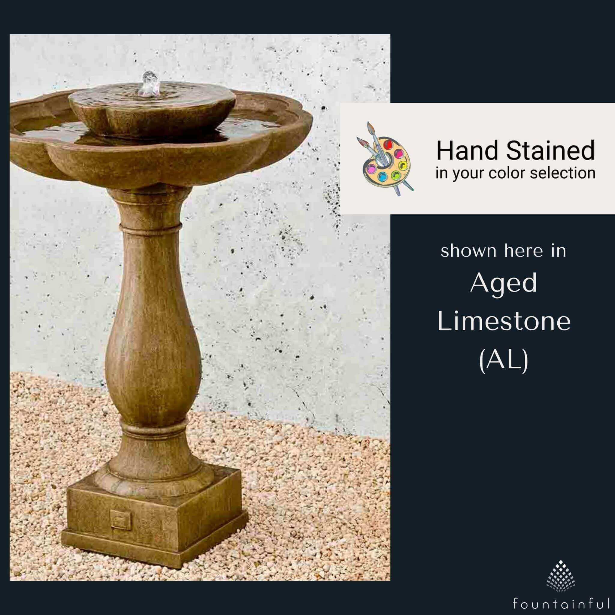 Flores Pedestal Concrete Fountain - Campania #FT180