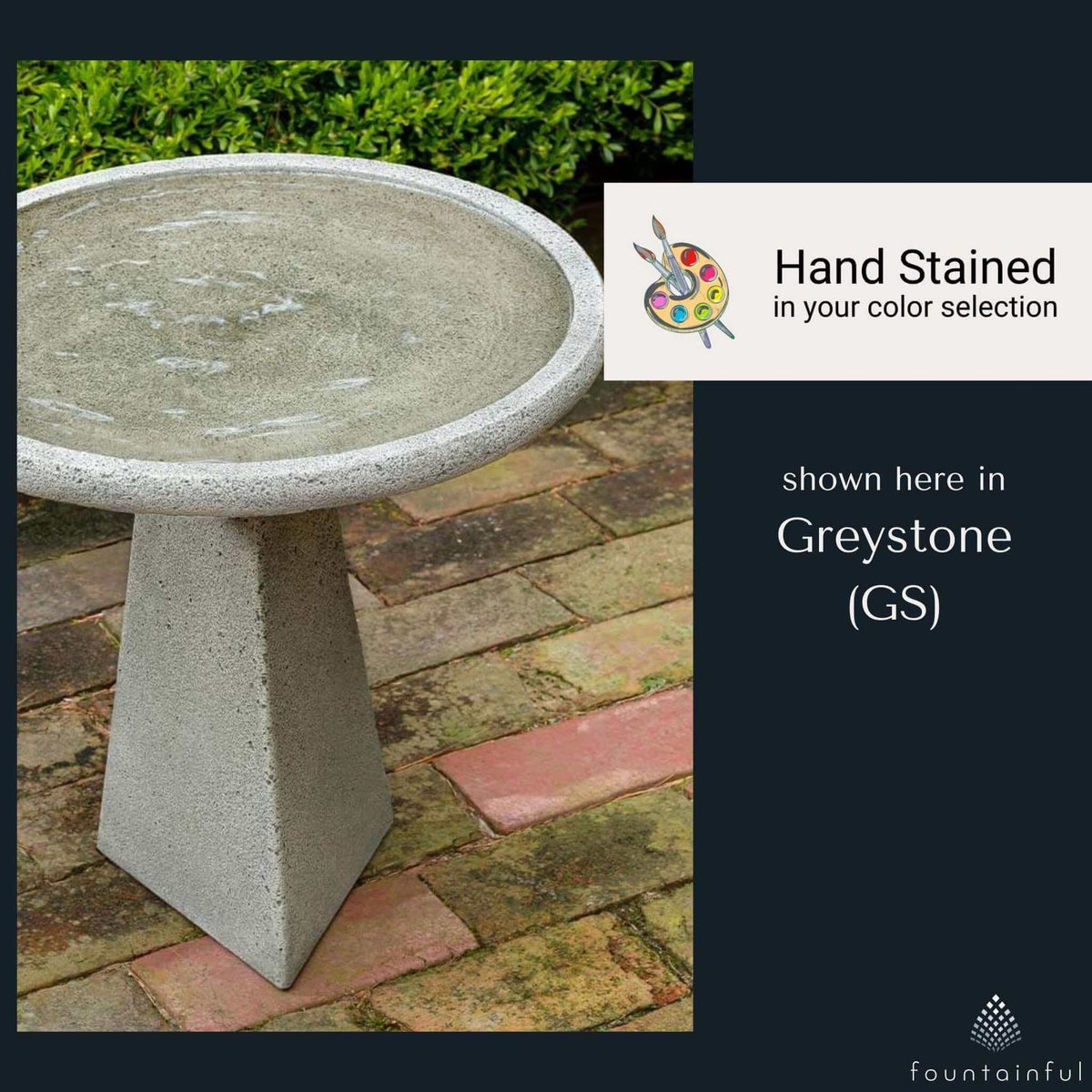 Aspire Small Concrete Bird Bath - Campania #B195