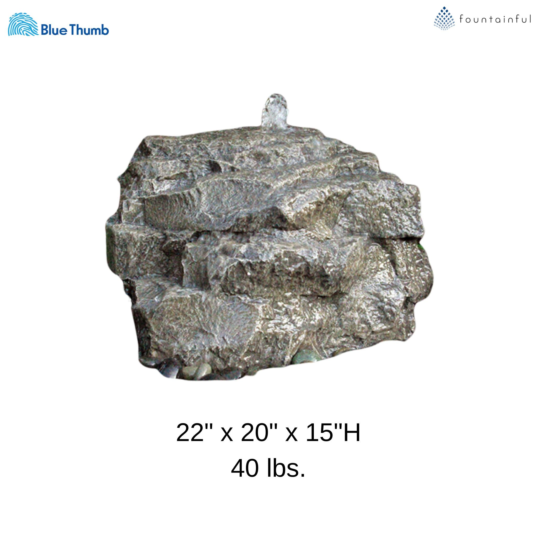 Mini Mountain Spring GFRC Boulder Fountain - Complete Kit - Blue Thumb