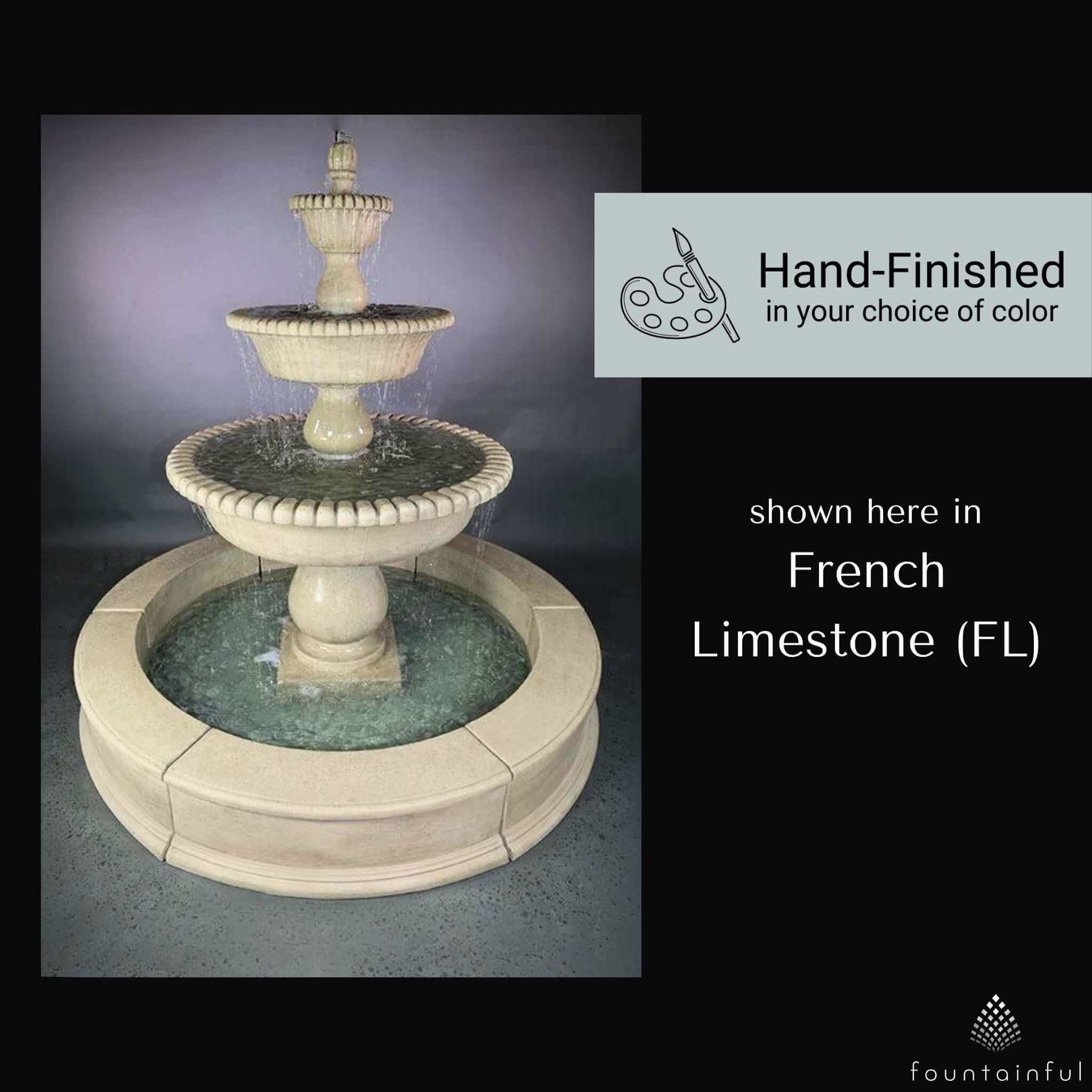Malibu 3-Tier Concrete Easy Pond Fountain - Giannini #1801