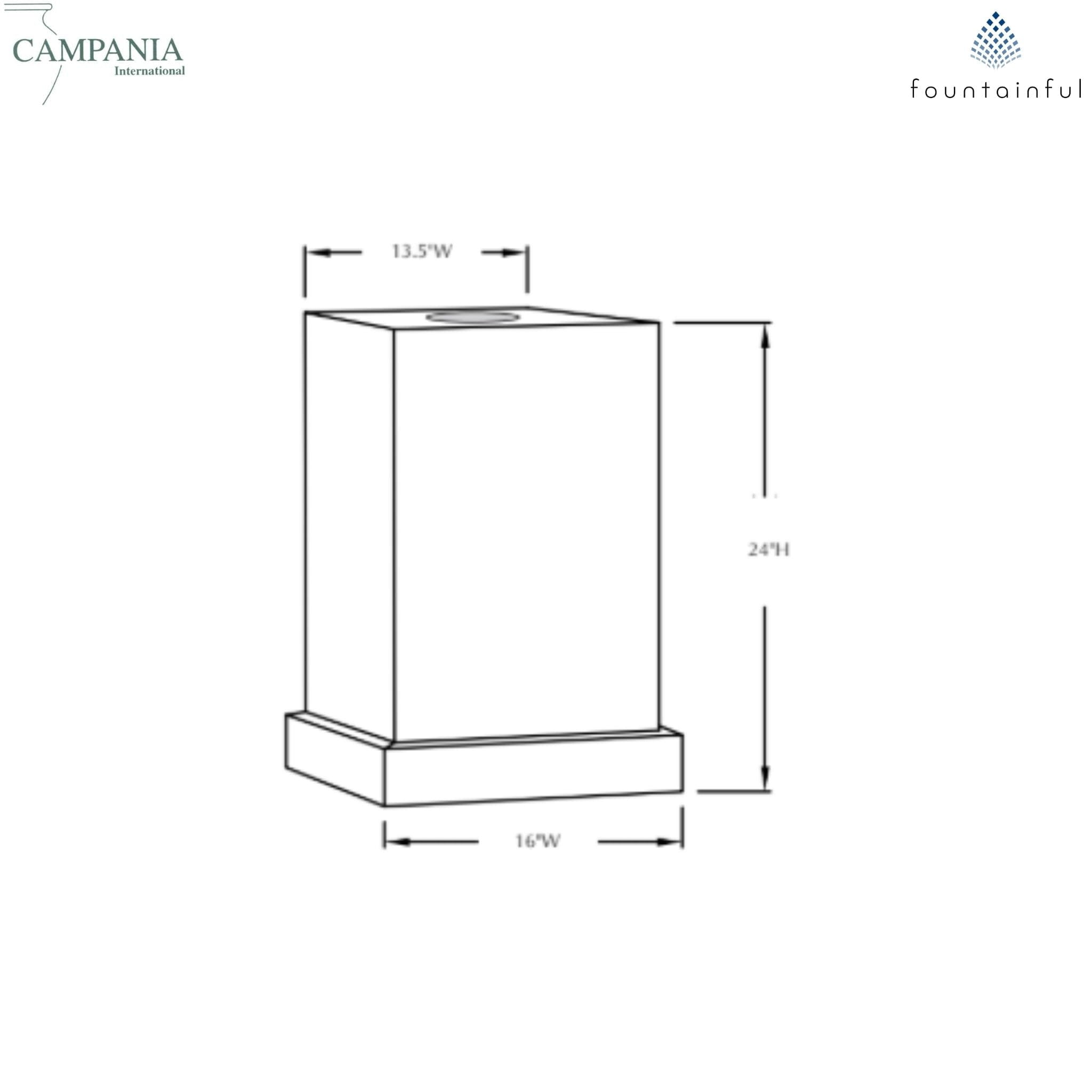 Savoy Modern Concrete Planter Pedestal - Campania #PD194