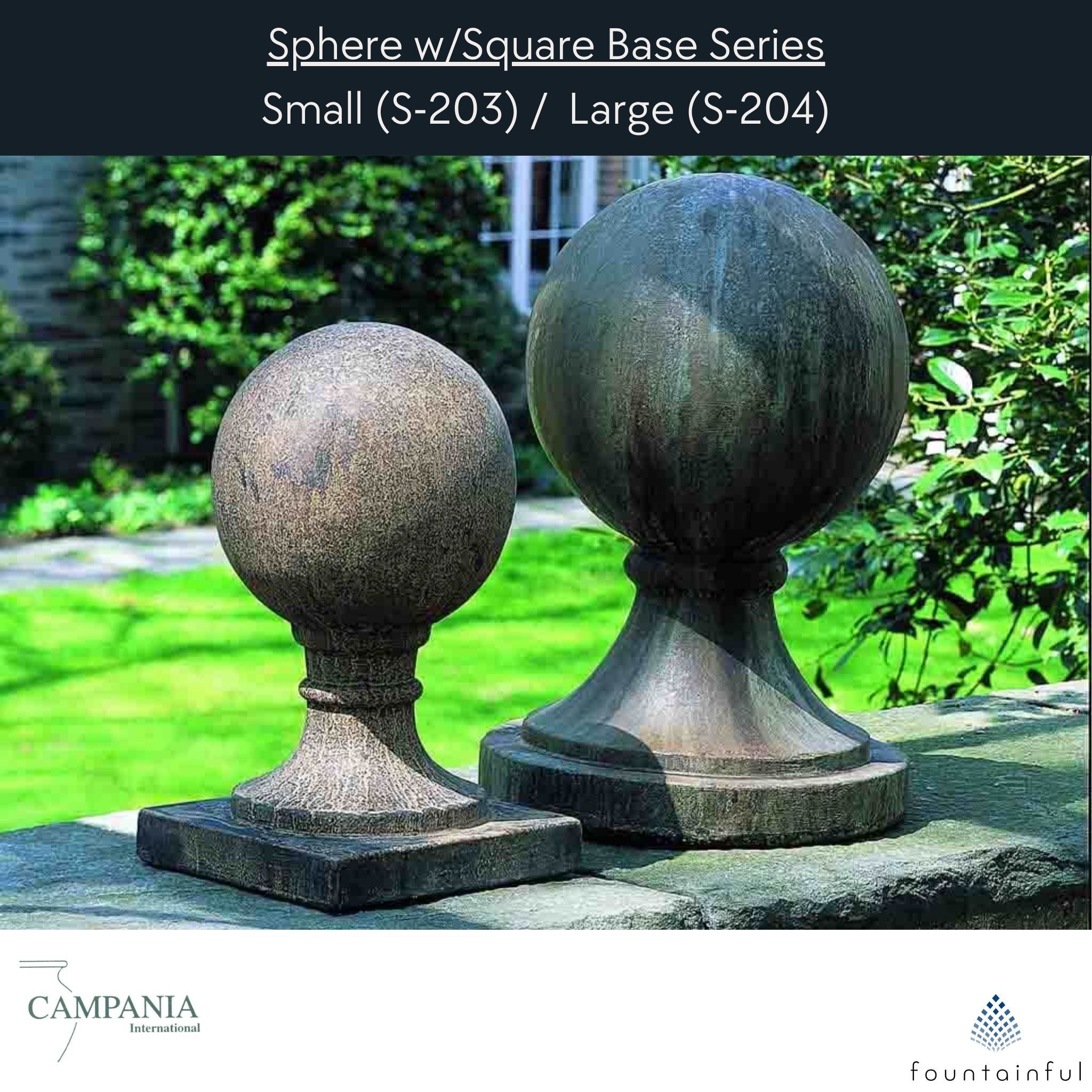 Large Sphere Concrete Garden Statue - Campania #S204