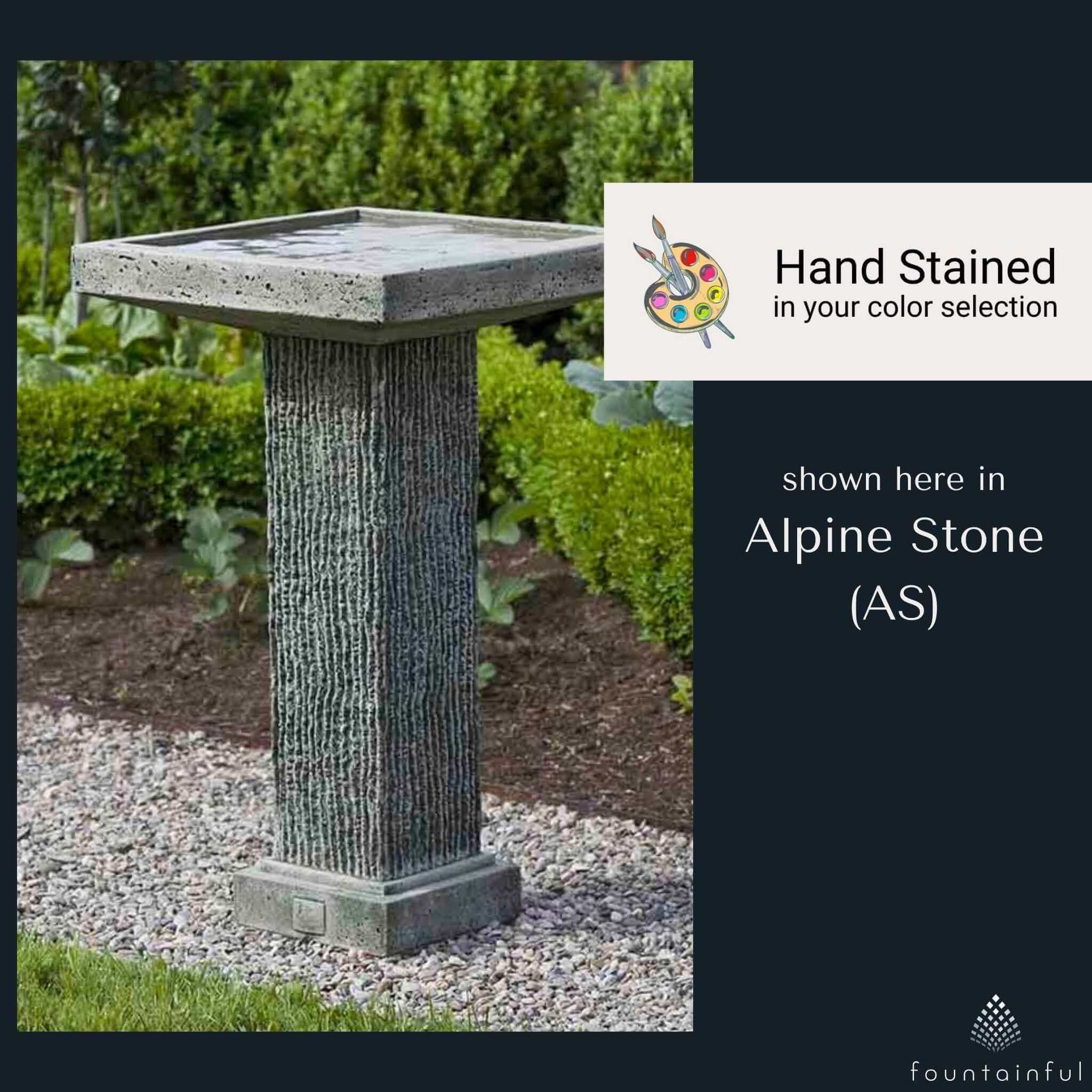 Reef Point Concrete Bird Bath - Campania #B130