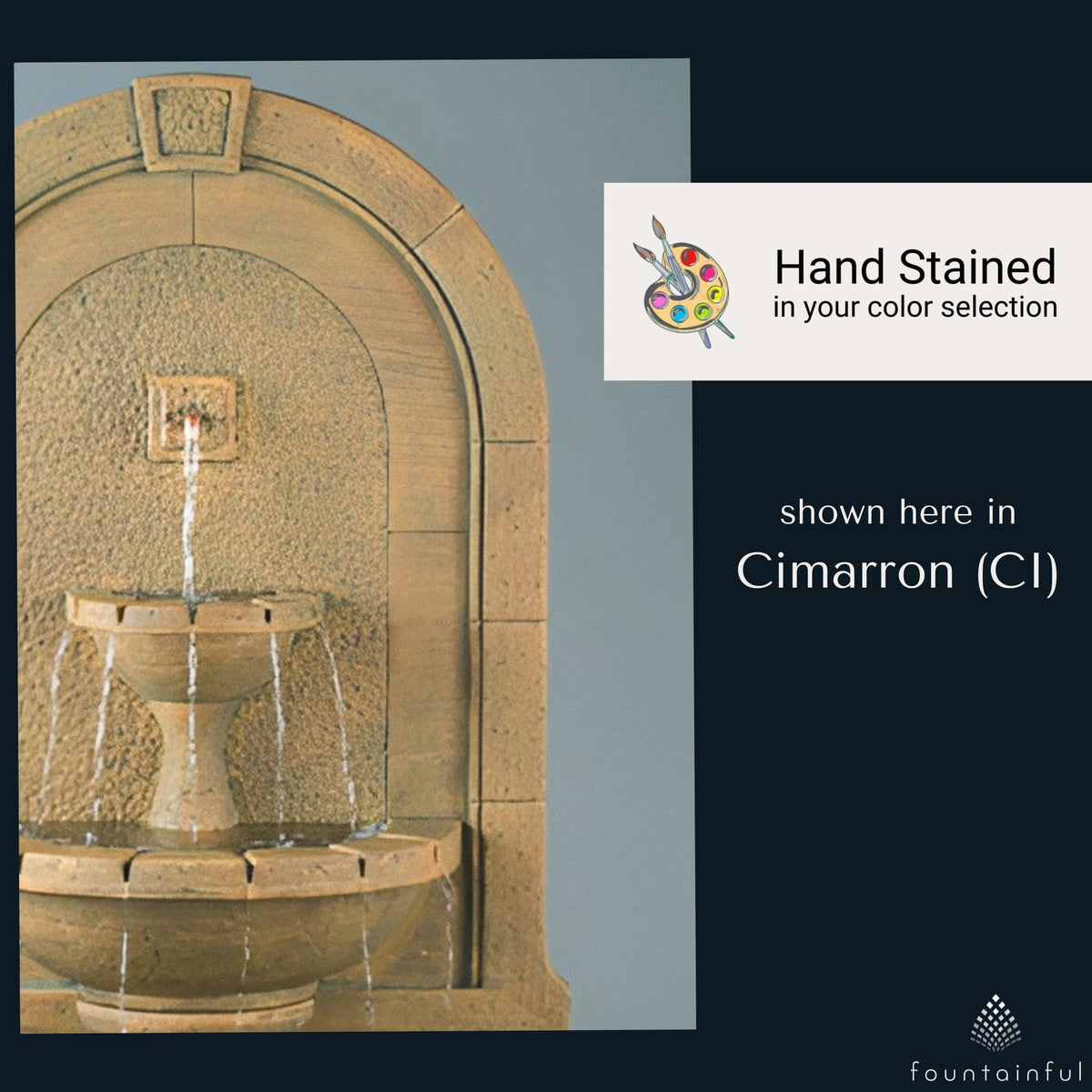 New Horizon Concrete Wall Fountain - Fiore #LG121