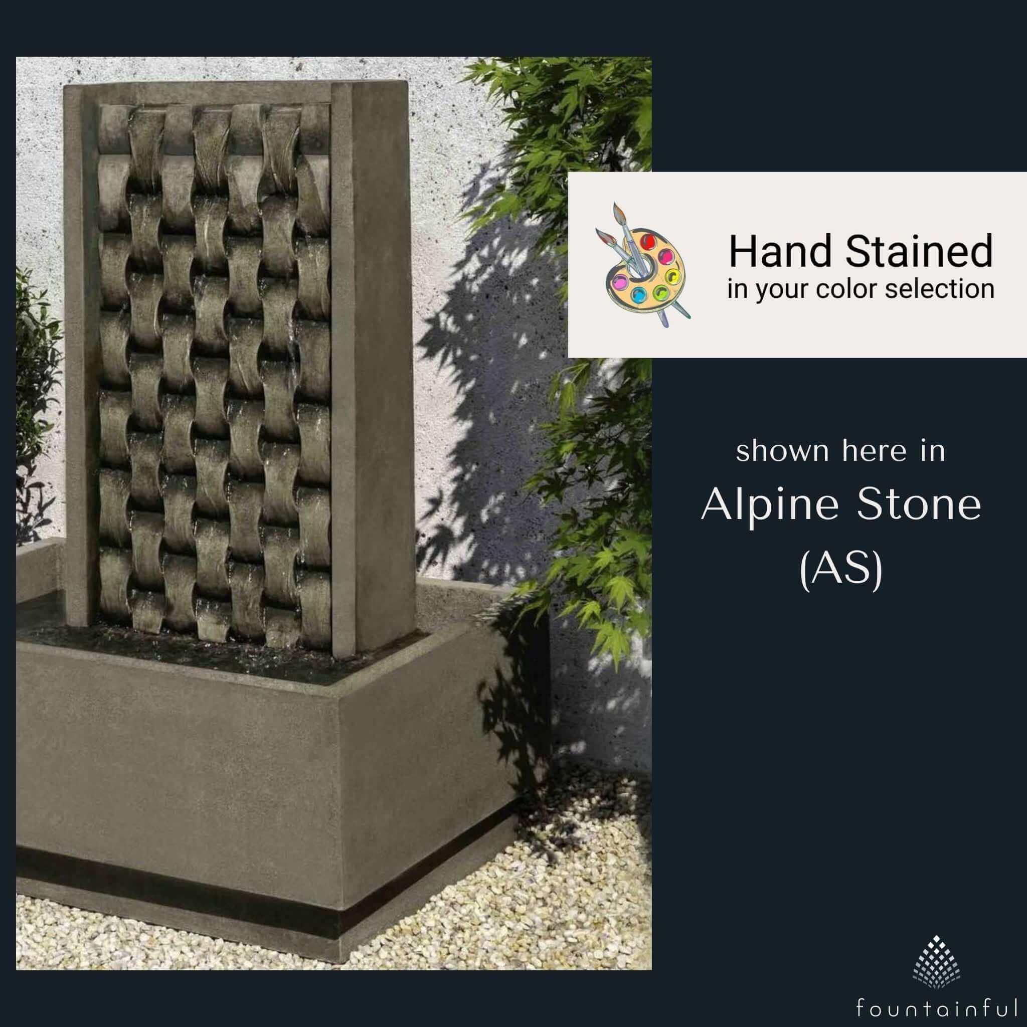M Weave Concrete Wall Fountain - Campania #FT319