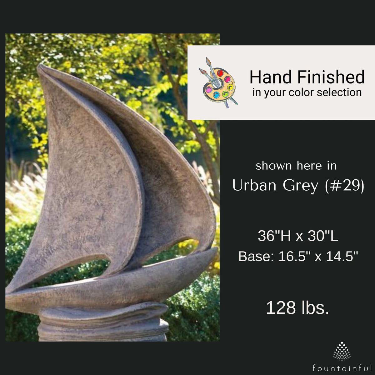 Sail Away Concrete Garden Statue - Massarellis #4100