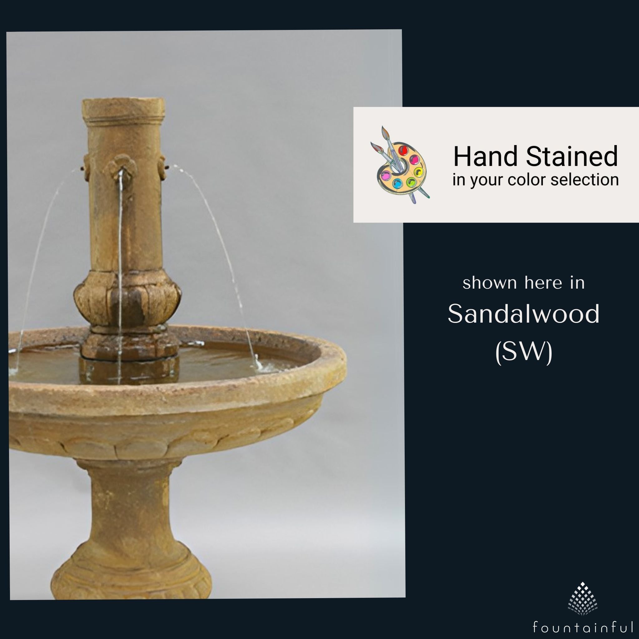 Athenian Concrete Garden Fountain - Fiore #LG135