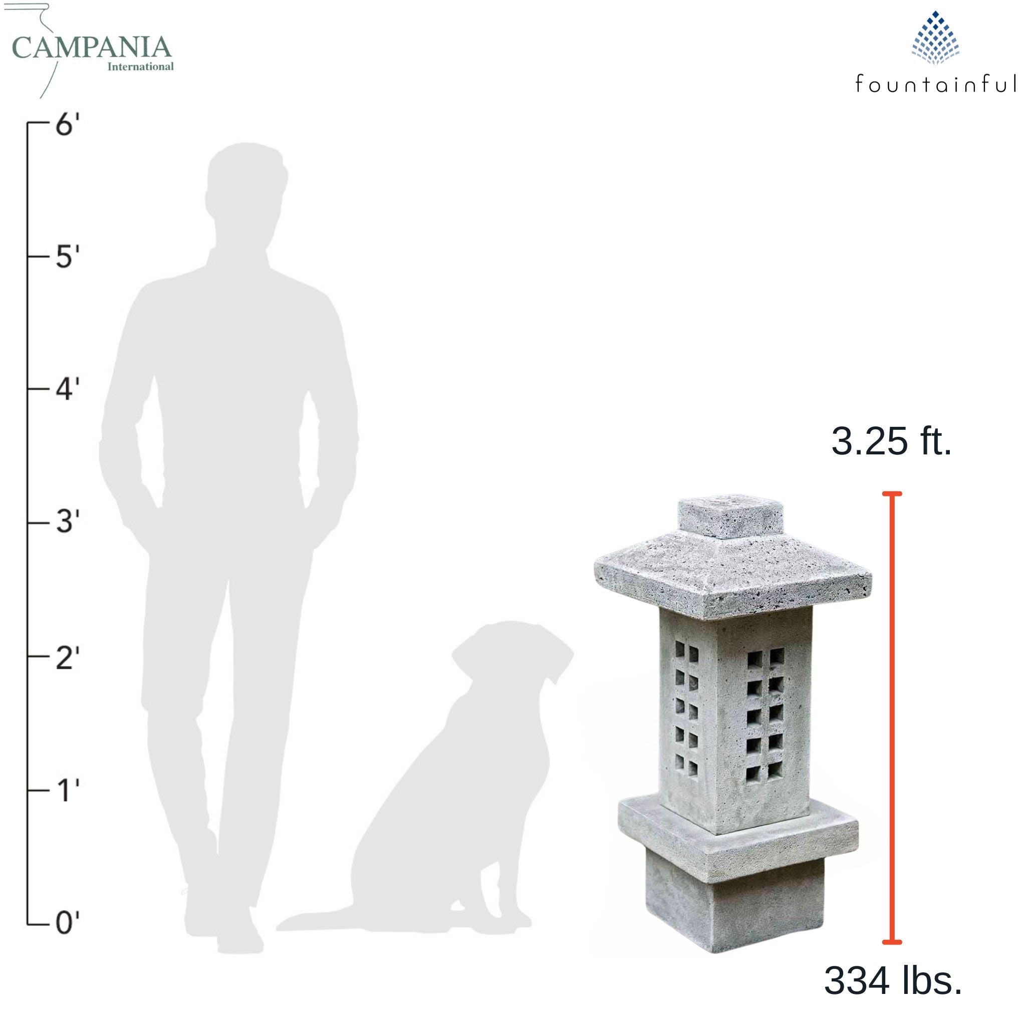 Naka Lantern Concrete Garden Statue - Campania #OR105