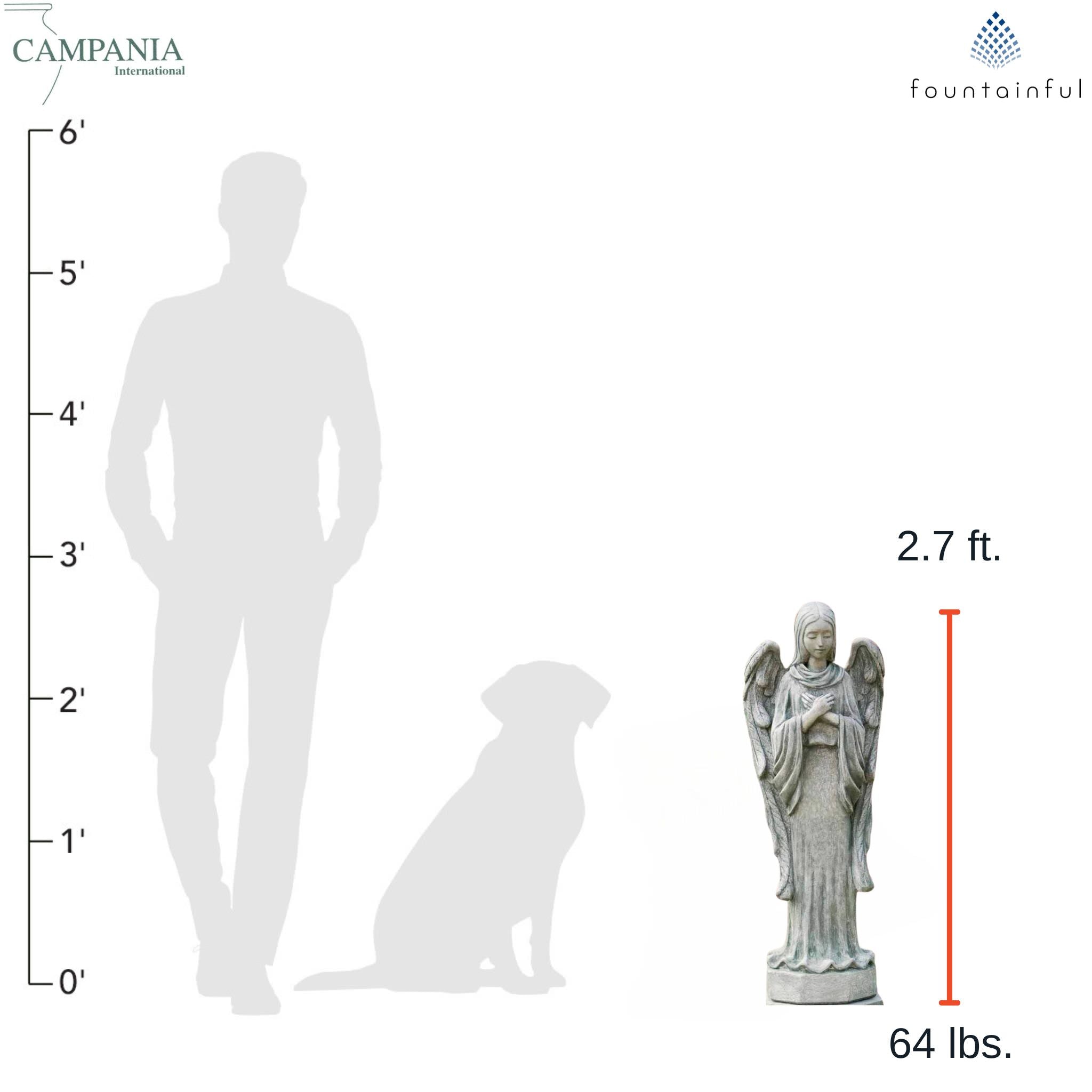 Autumn Angel Concrete Garden Statue - Campania #R060