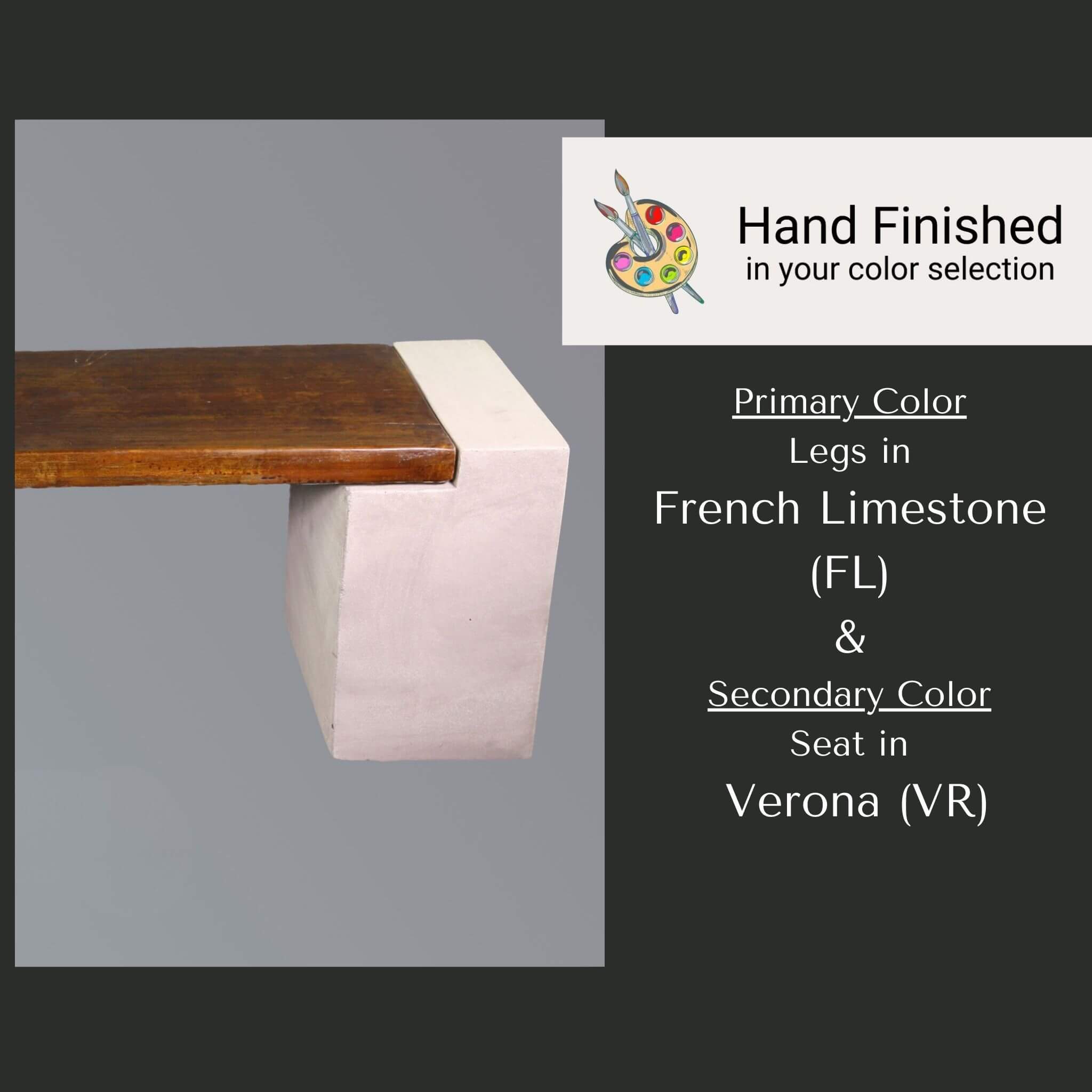 California Concrete Garden Bench - Giannini #580