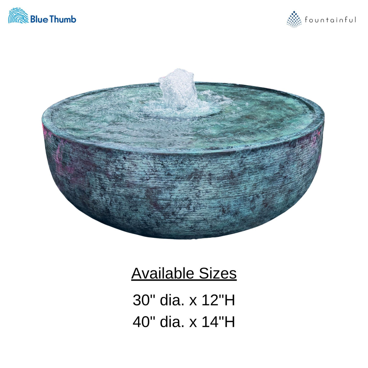 Brass Reflection Bowl Fountain - Complete Kit - Blue Thumb