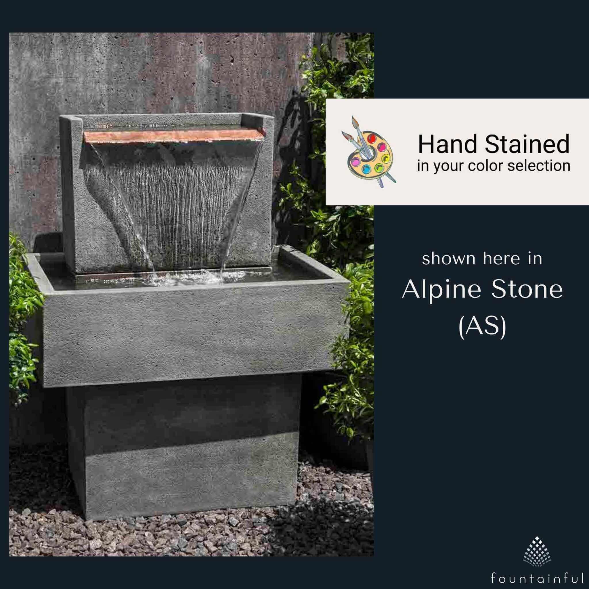 Falling Water 1 Concrete Wall Fountain - Campania #FT286