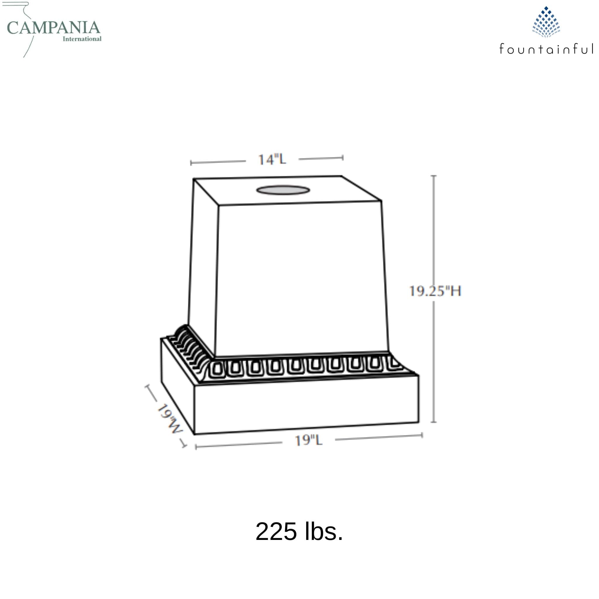 Williamsburg Jefferson Concrete Planter Pedestal - Campania #PD181