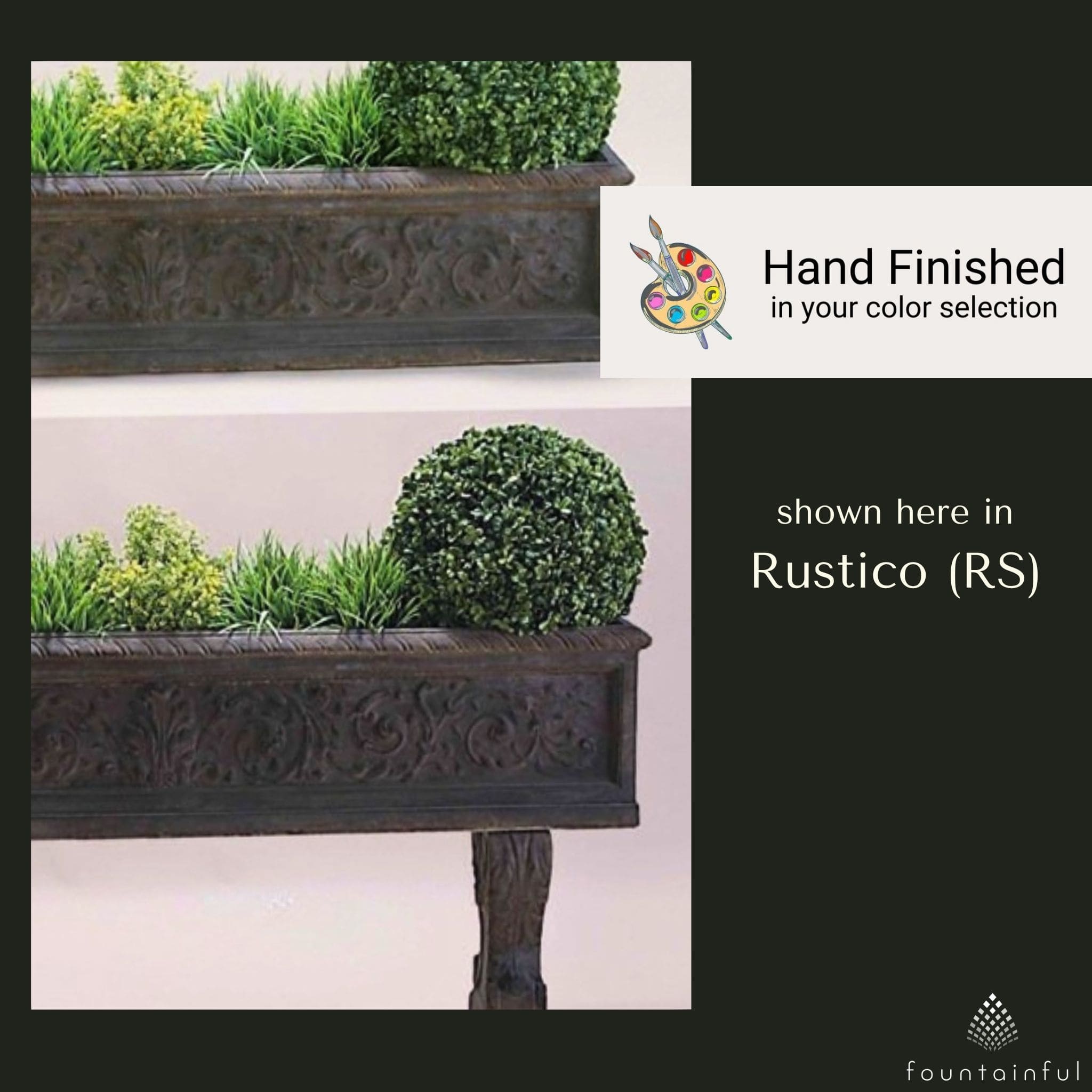 Santa Inez Concrete Box Planters - Giannini