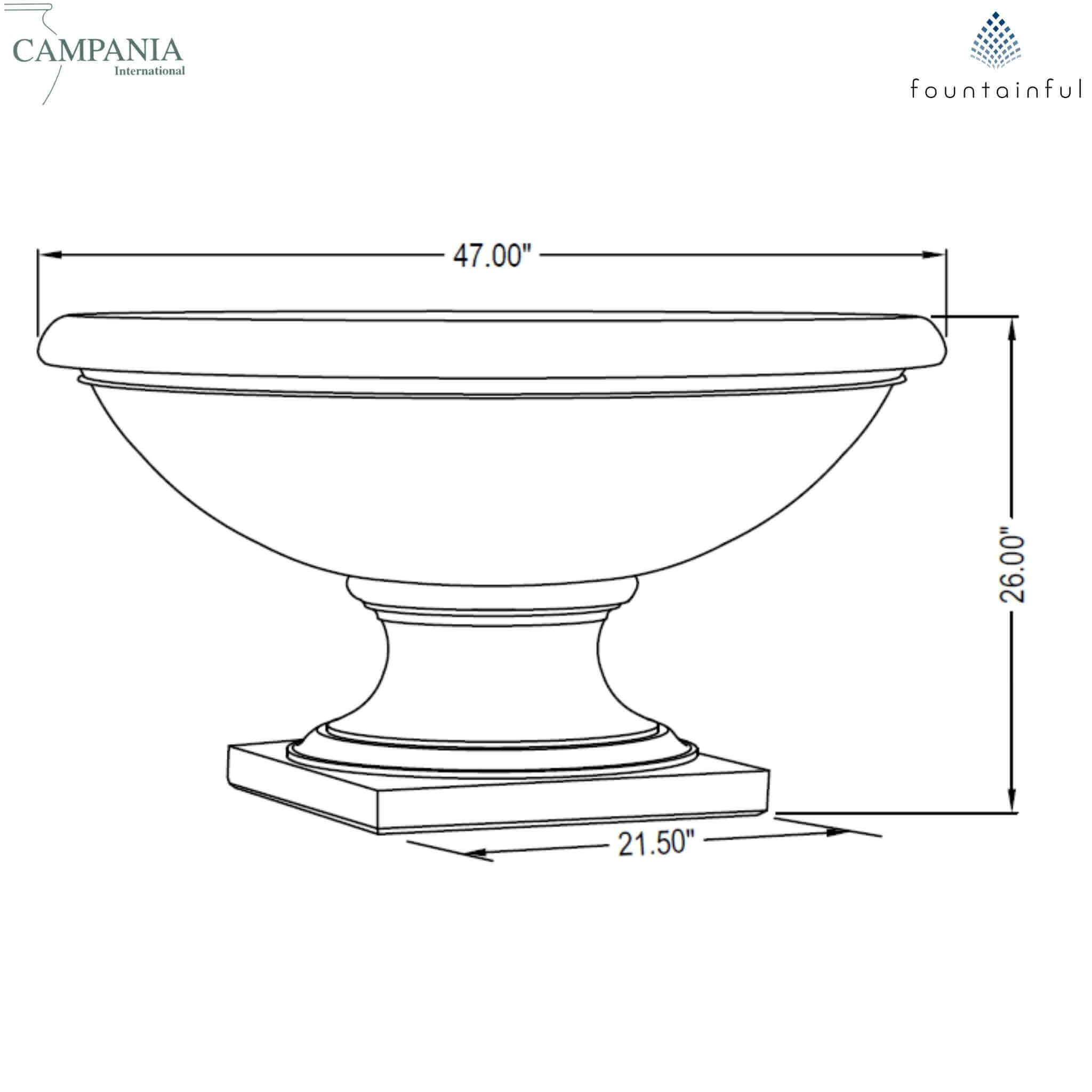 Monteros Concrete Urn Planter - Campania #P711