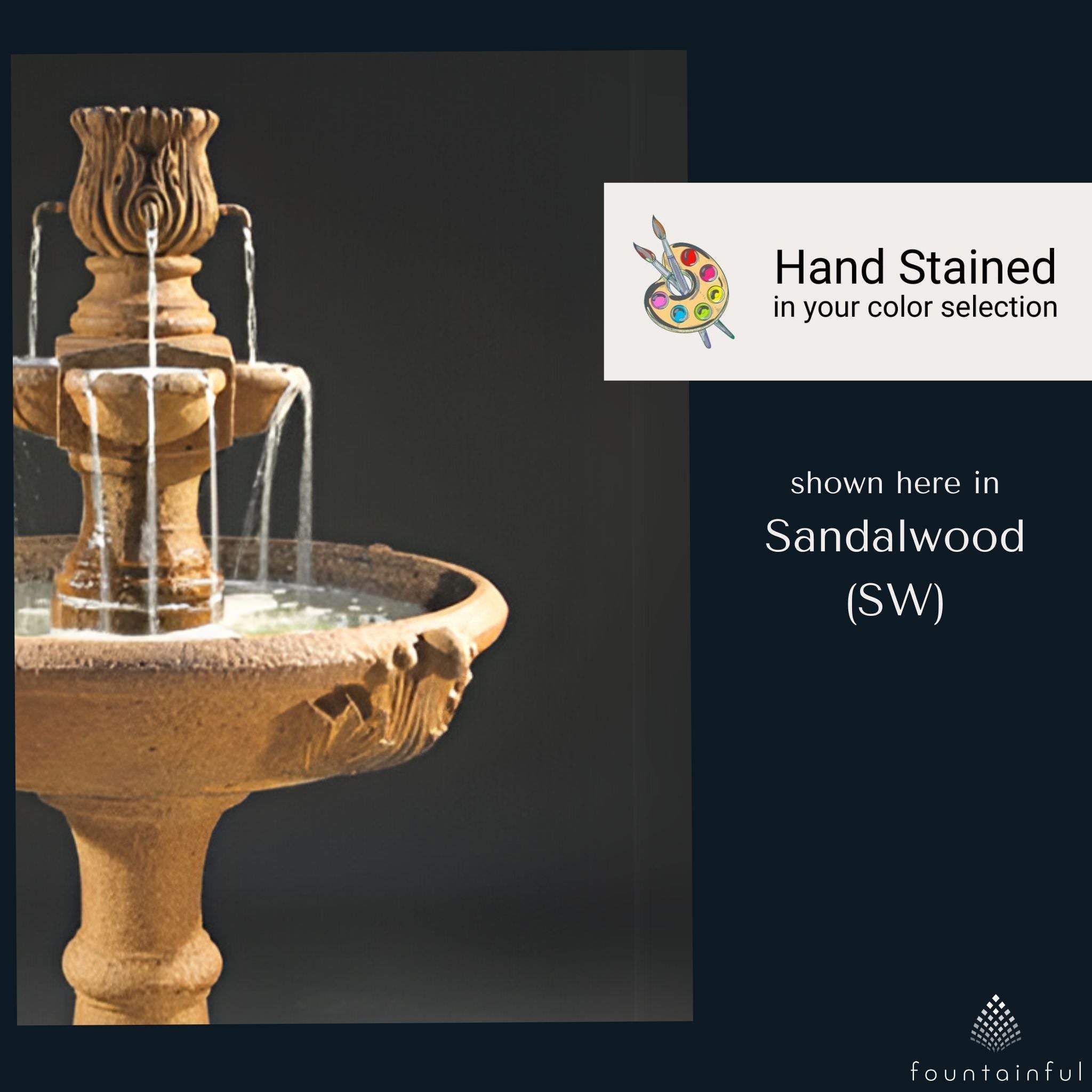 The Assisi Tiered Concrete Fountain - Fiore #2148