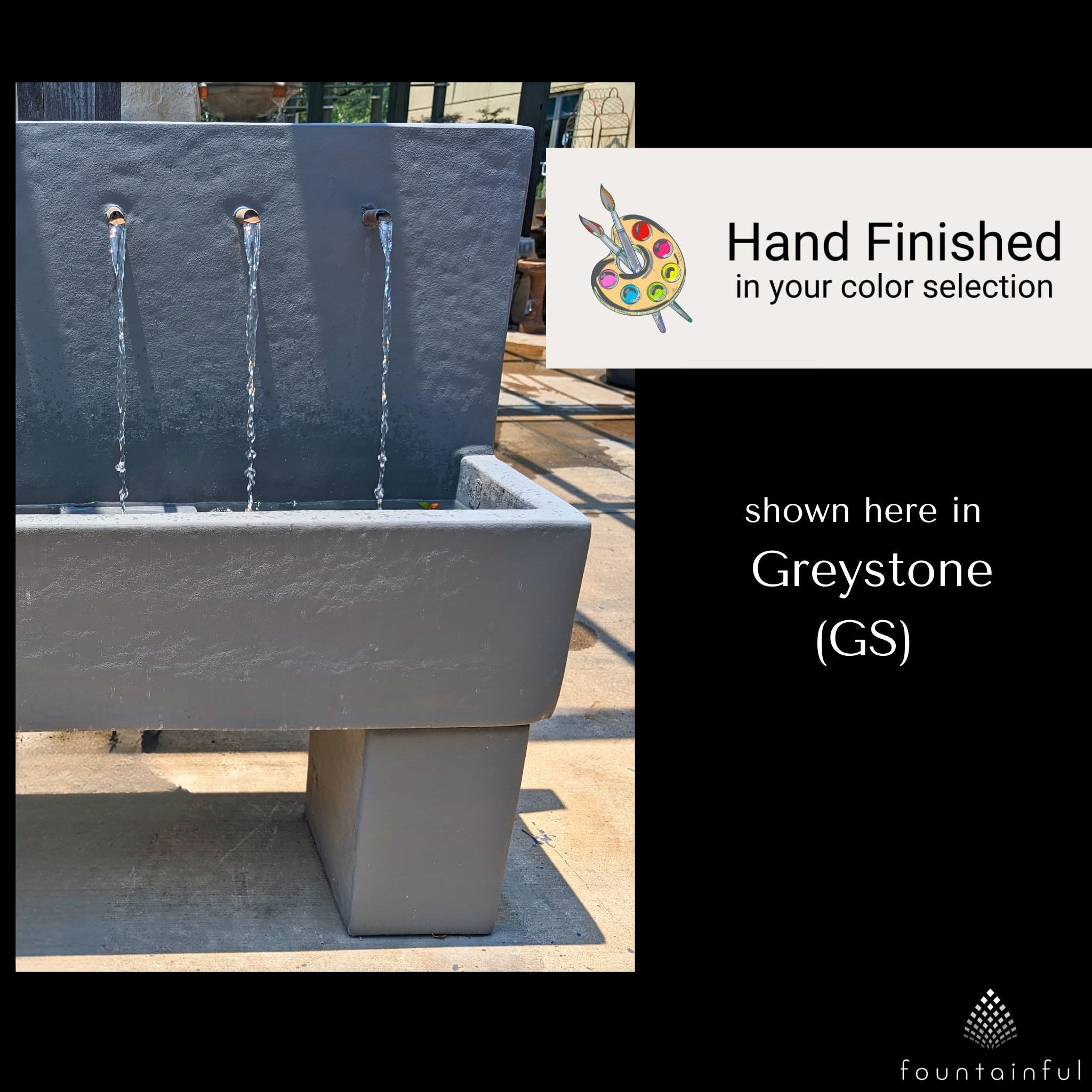 Penta Tall Concrete Wall Fountain - Giannini #1748