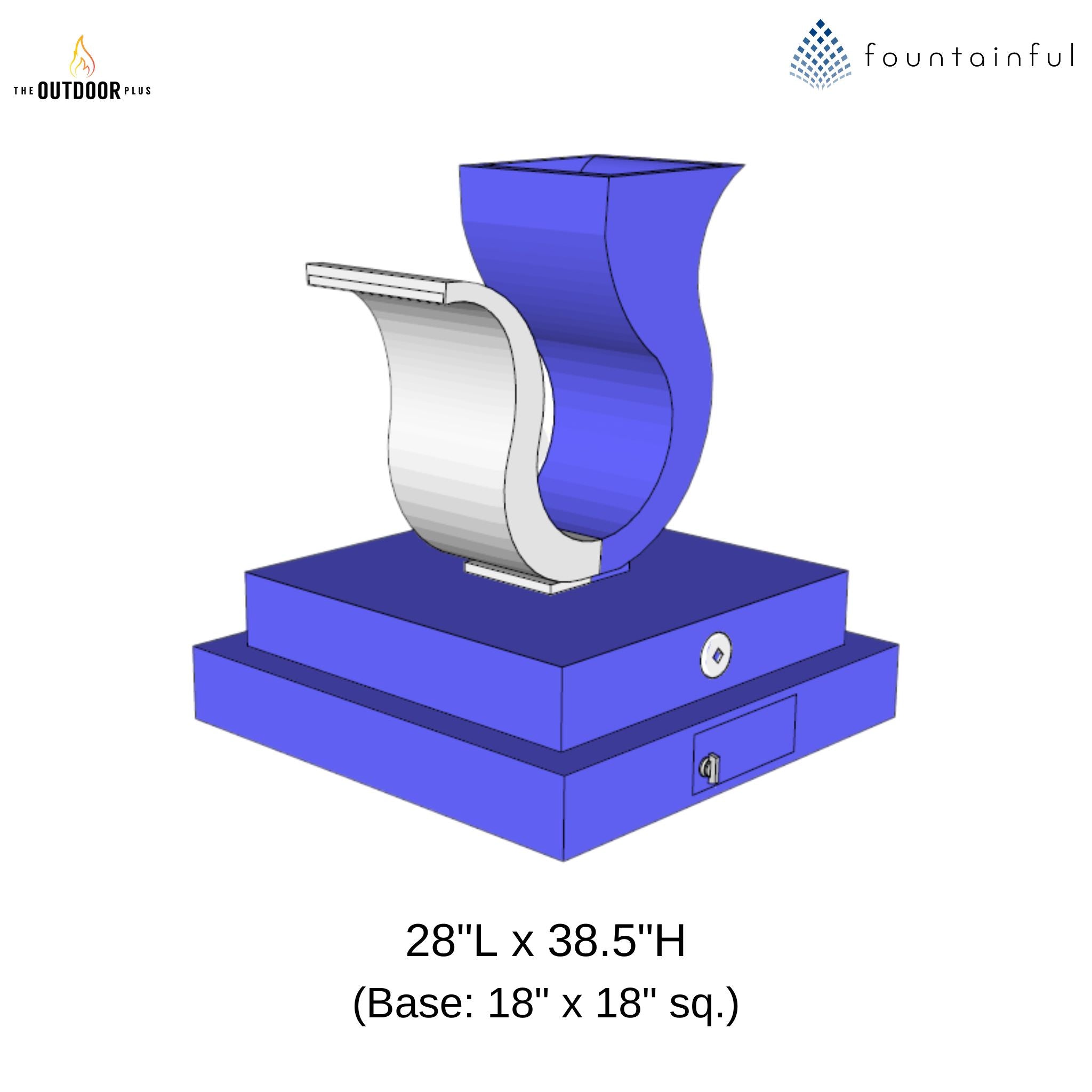 Designer Series #14 Steel Fire & Water Feature - Outdoor Plus