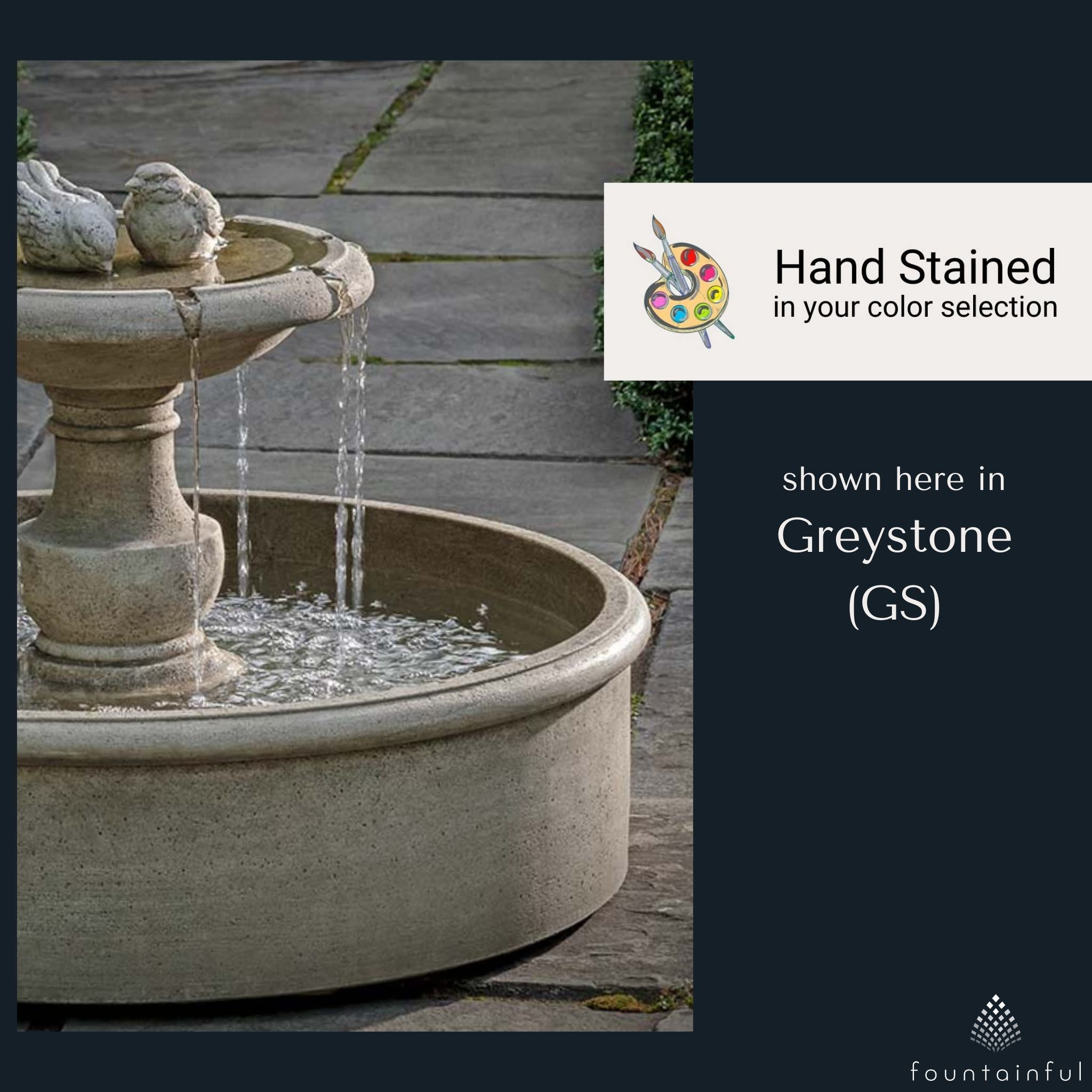 Lucienne Birds Concrete Fountain - Campania #FT431