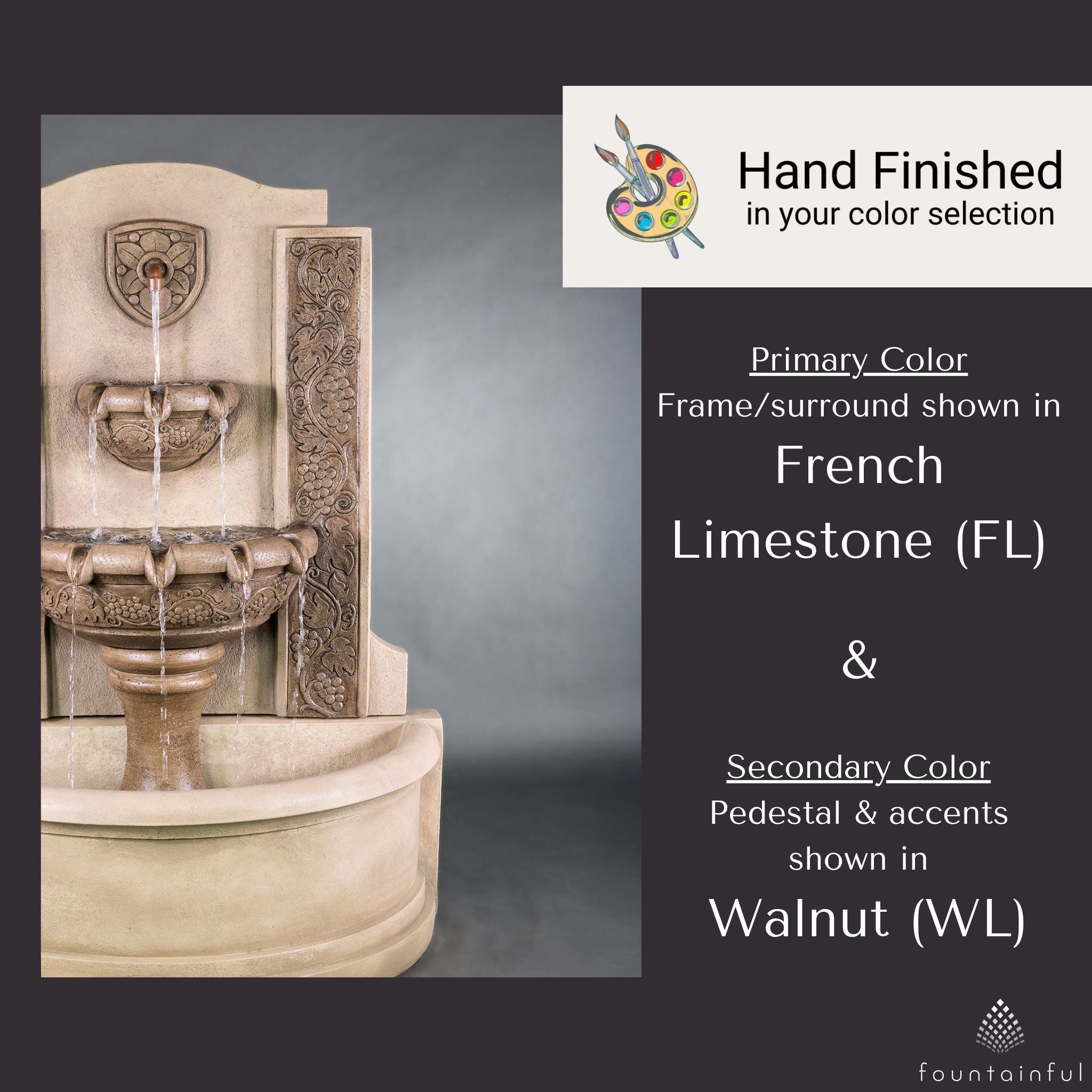 Vineyard Concrete Wall Fountain - Giannini #1838