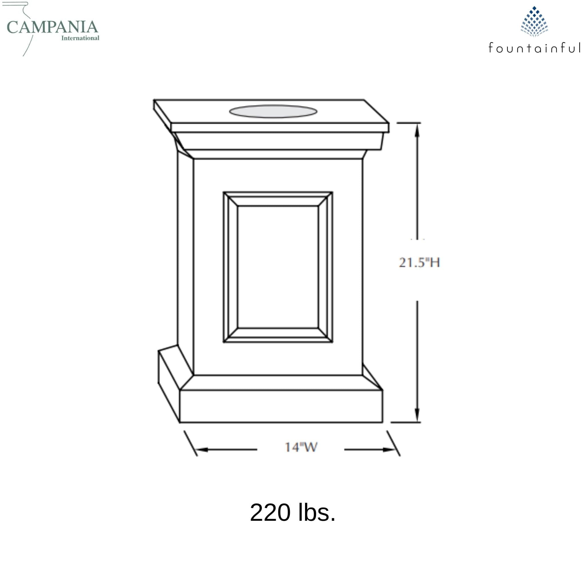 Barnett Concrete Planter Pedestal - Campania #PD198