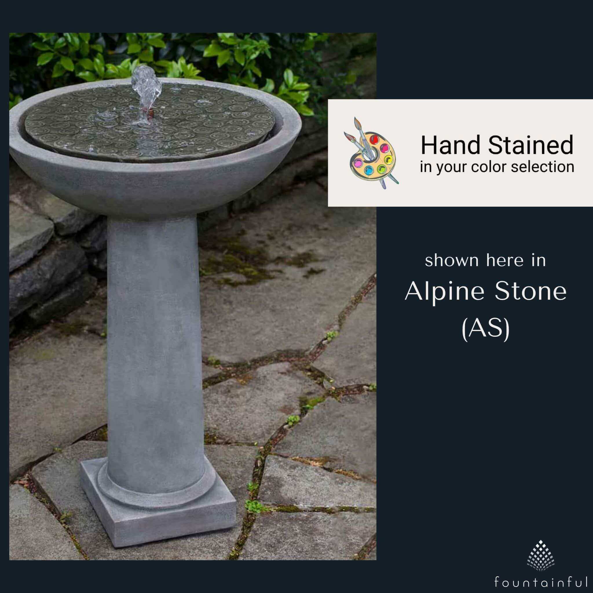 Cirrus Concrete Birdbath Fountain - Campania #FT246