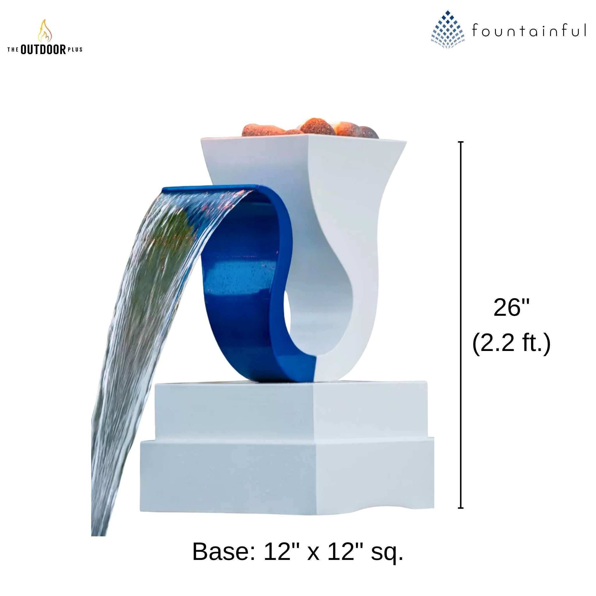 Designer Series #14 Steel Fire & Water Feature - Outdoor Plus