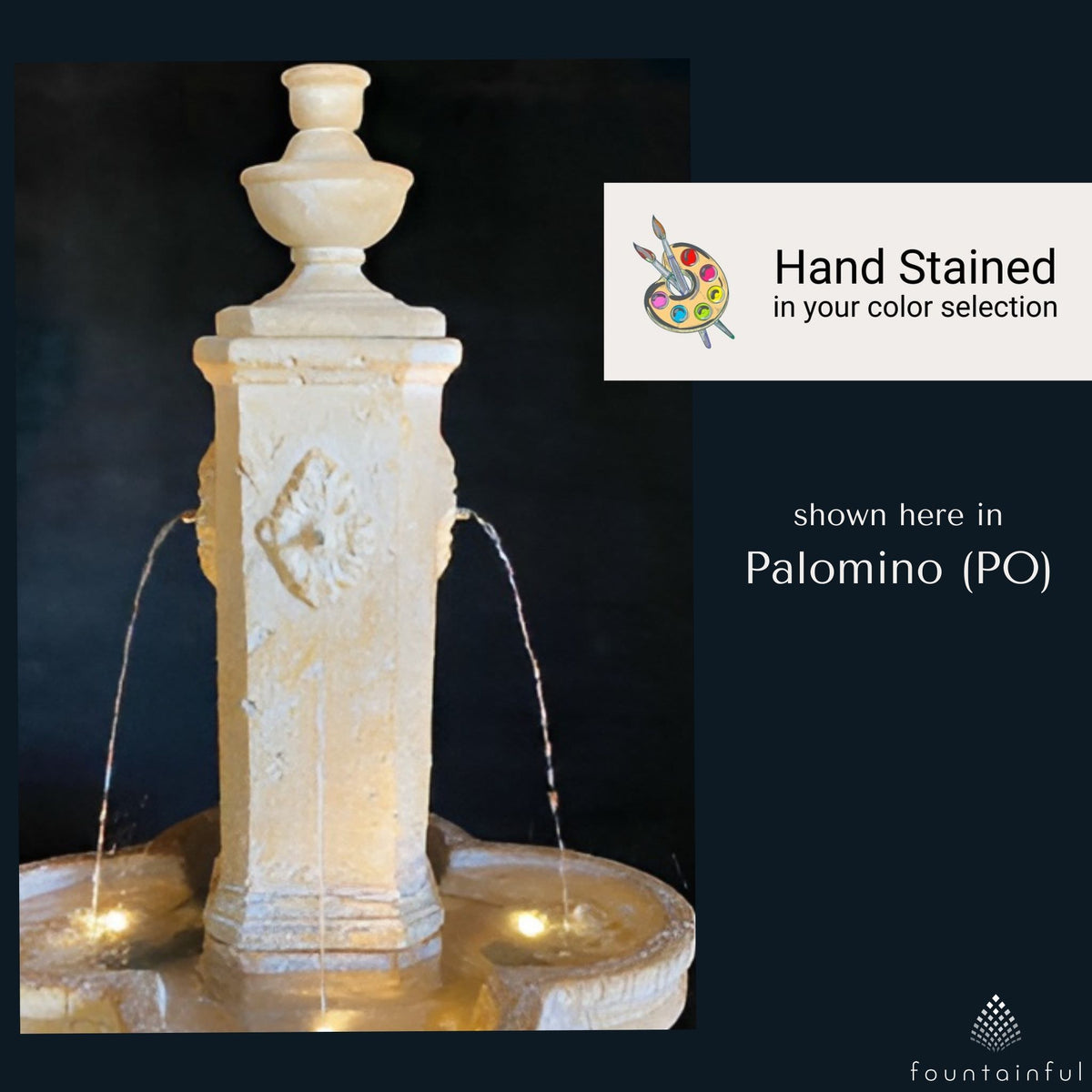 Diamante Courtyard Concrete Fountain - Fiore #271F
