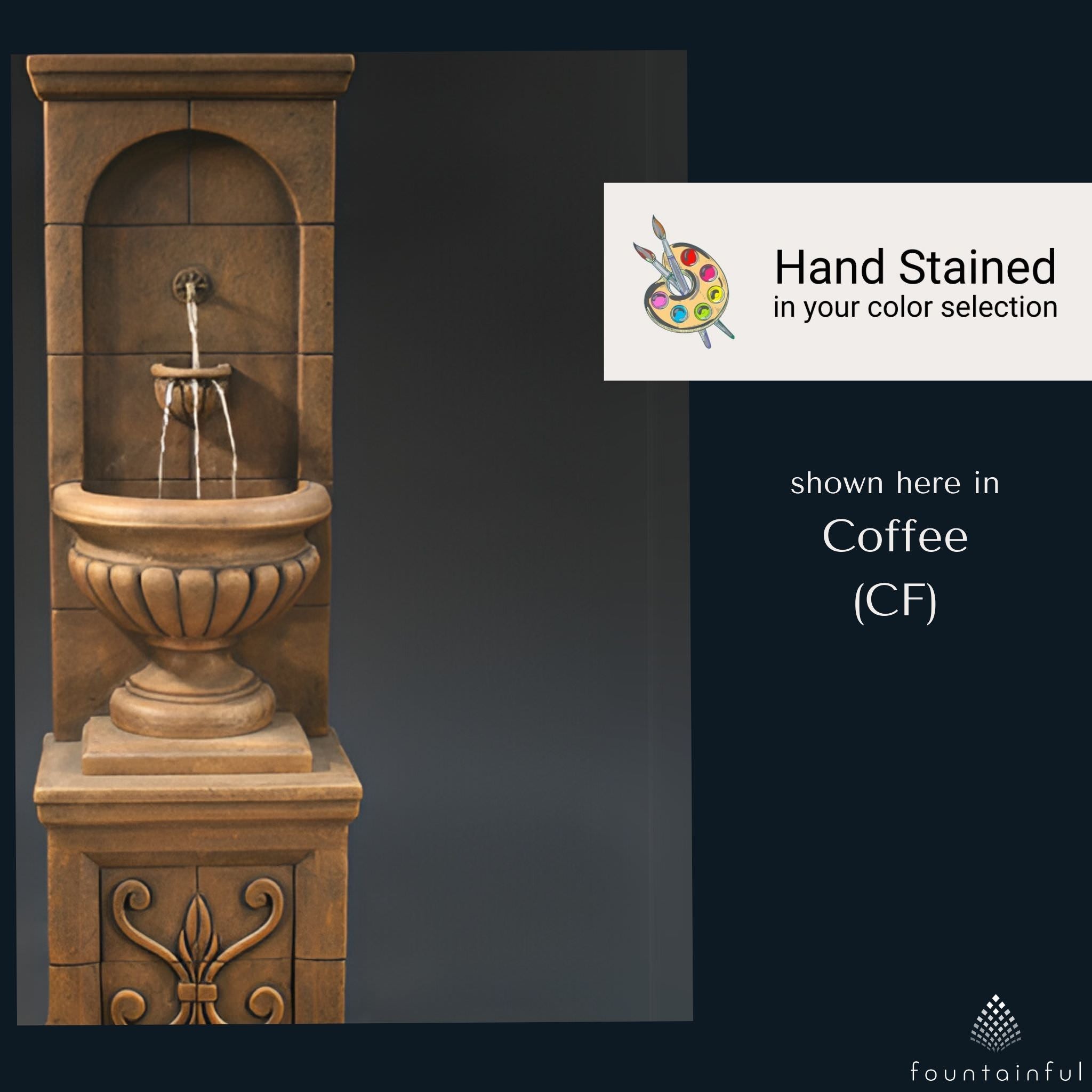 Vestibule Concrete Wall Fountain - Fiore #LG141